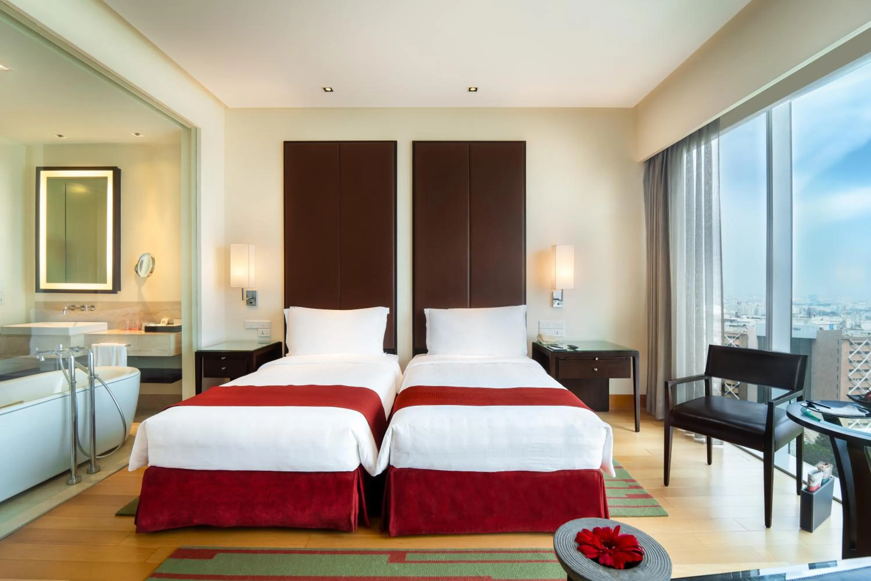 Bed in Trident Hyderabad