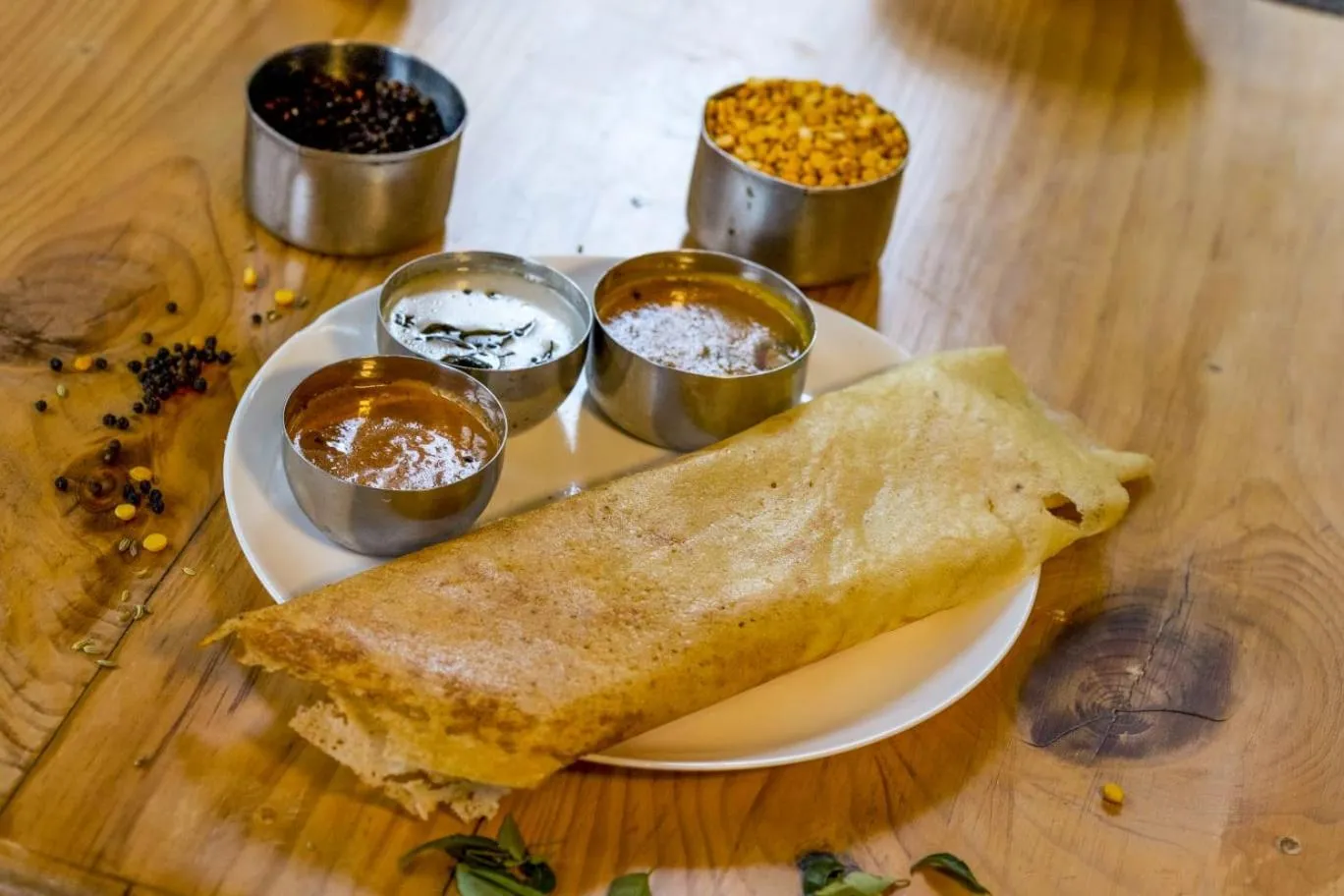 Breakfast in Just Guest House, Chennai Airport