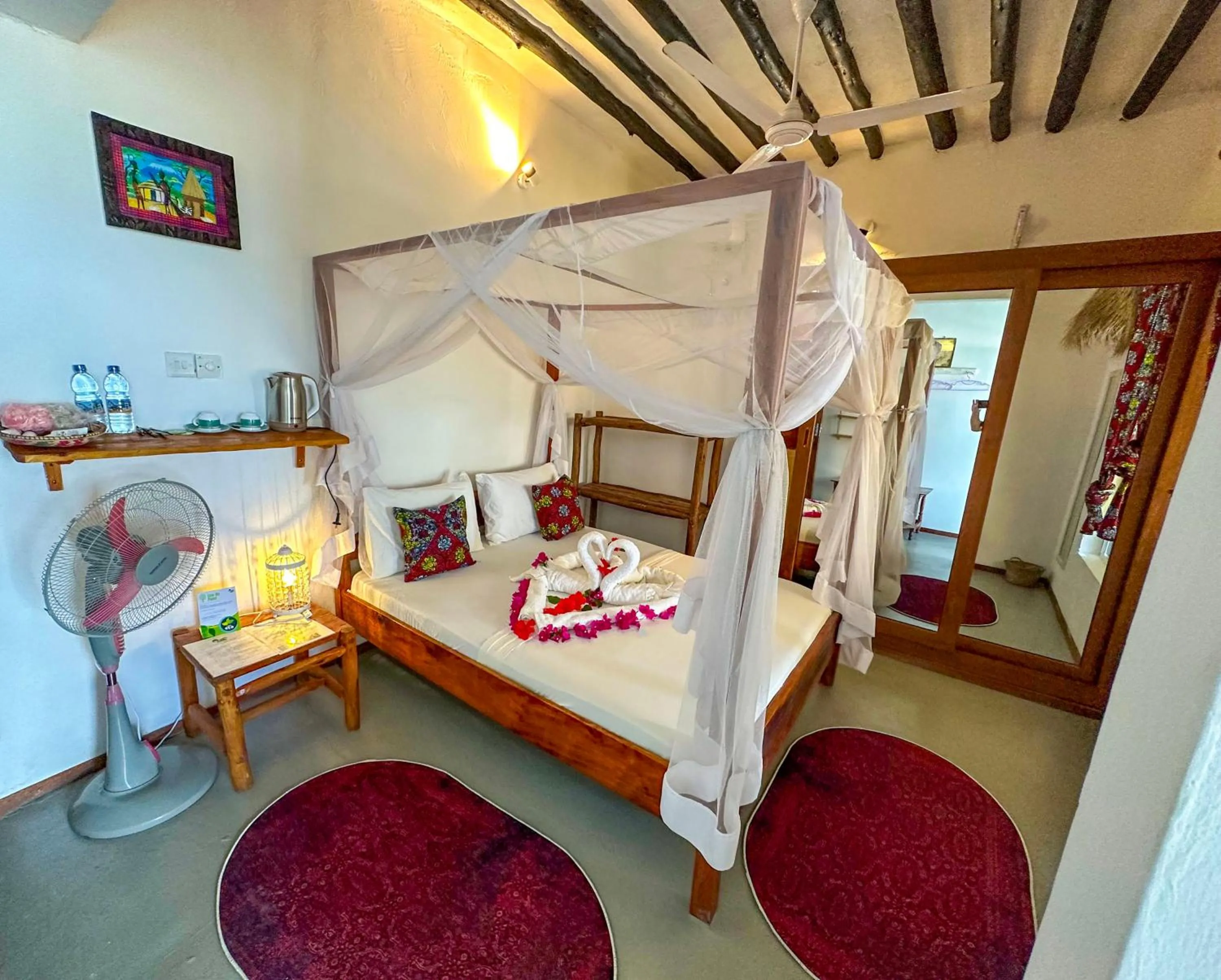 Bed in The African Paradise Beach Hotel