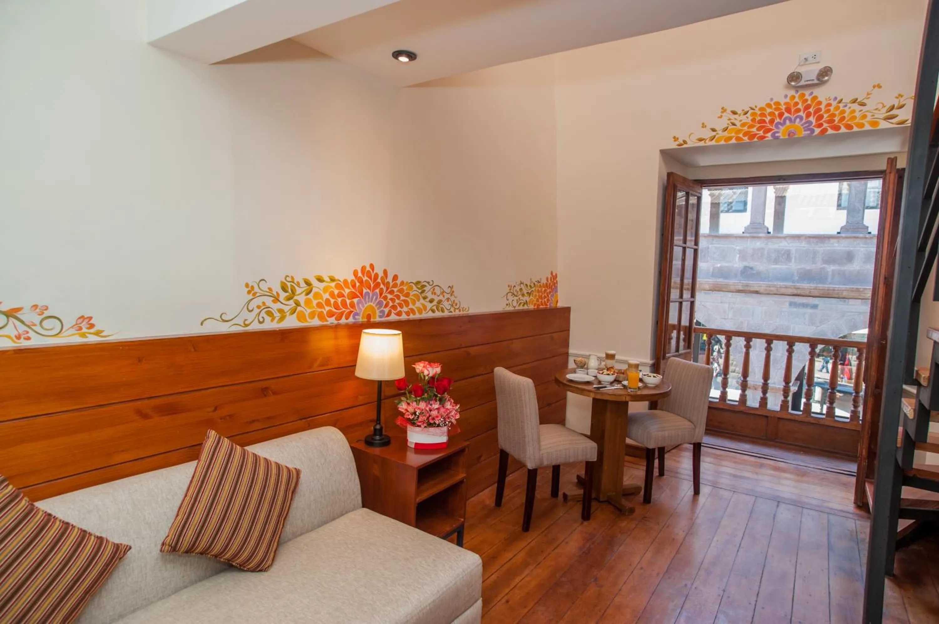 Seating area in Casa Biru Hotel Boutique