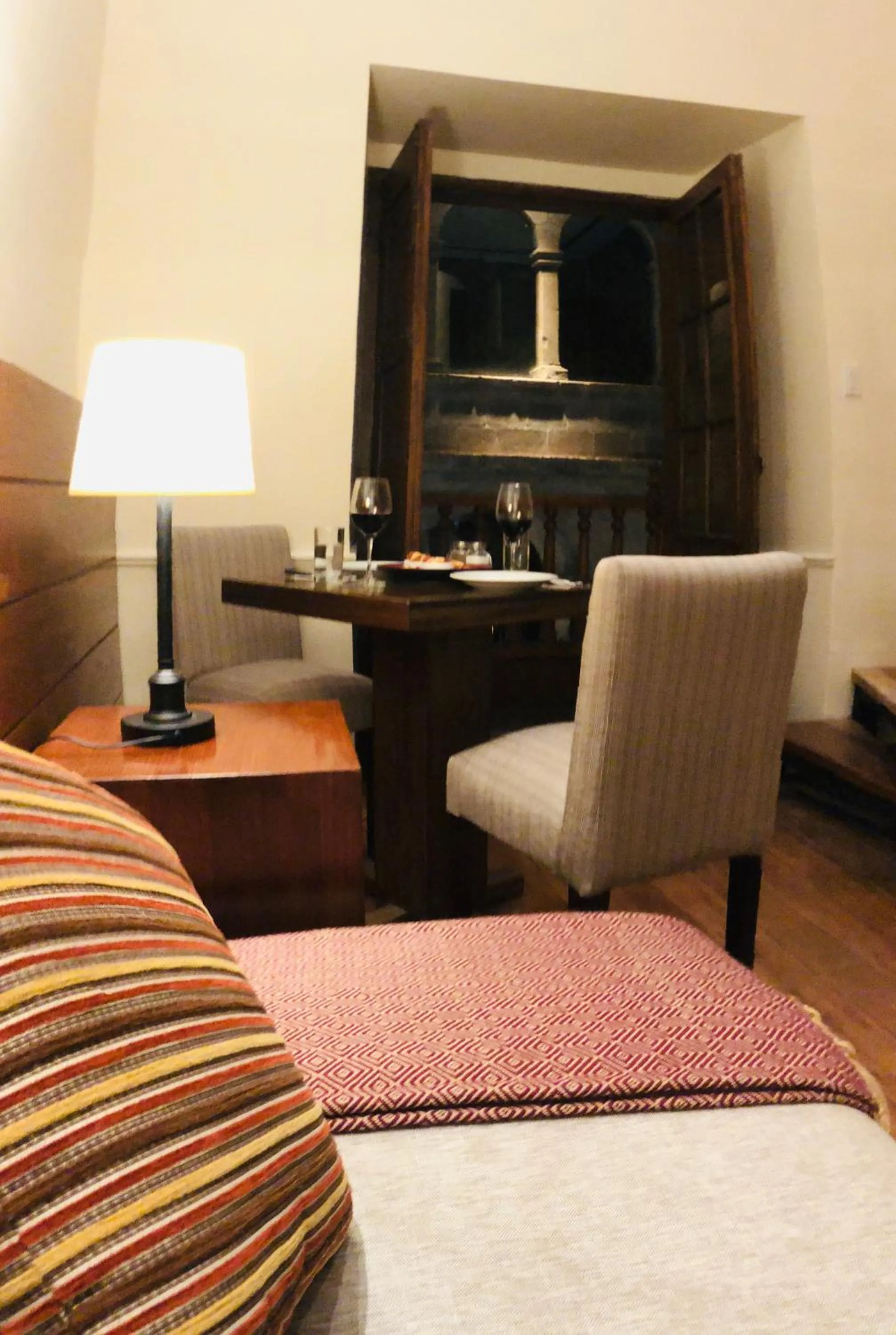 Seating area, Bed in Casa Biru Hotel Boutique