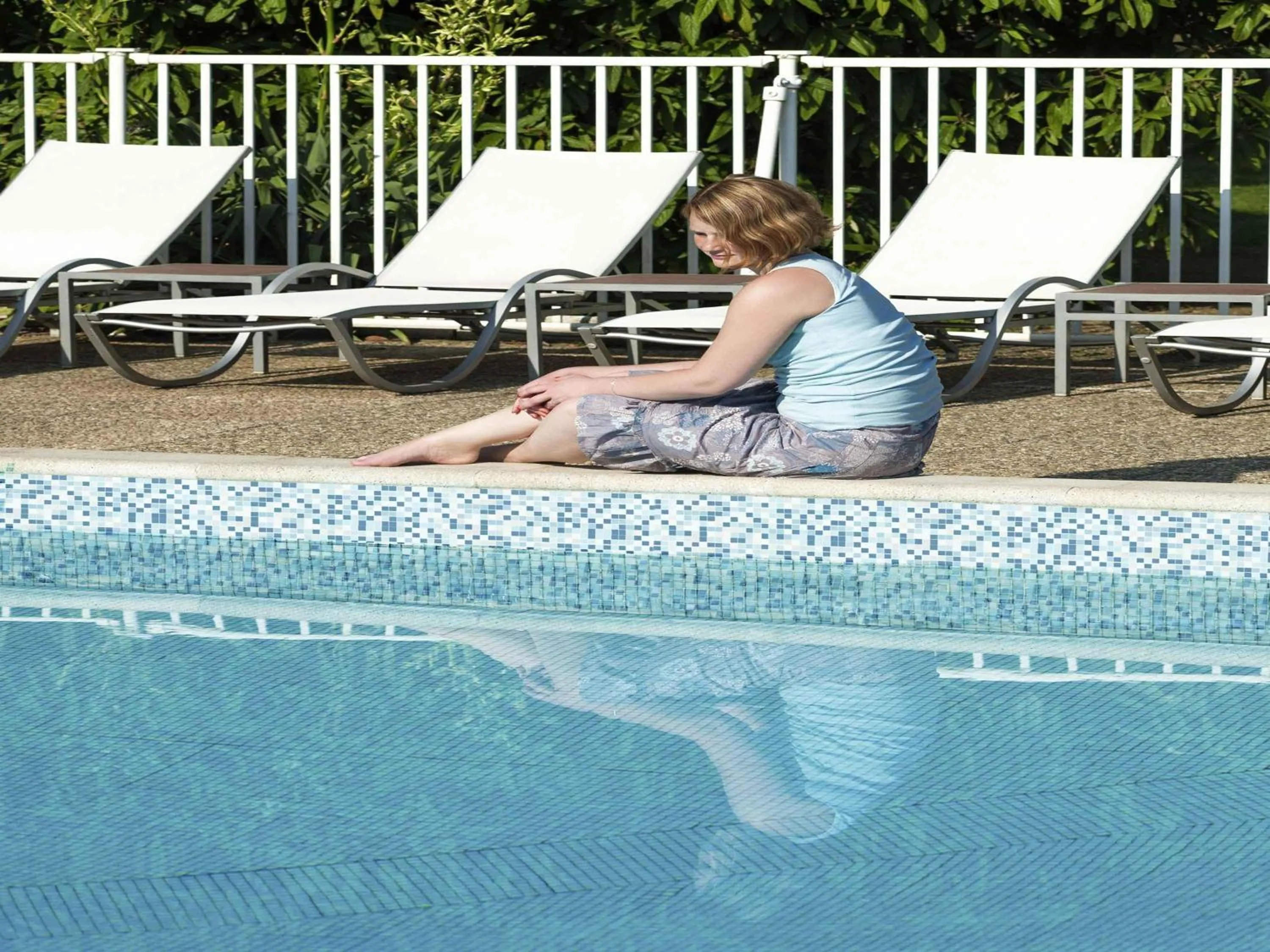 Pool view in Novotel Metz Amnéville