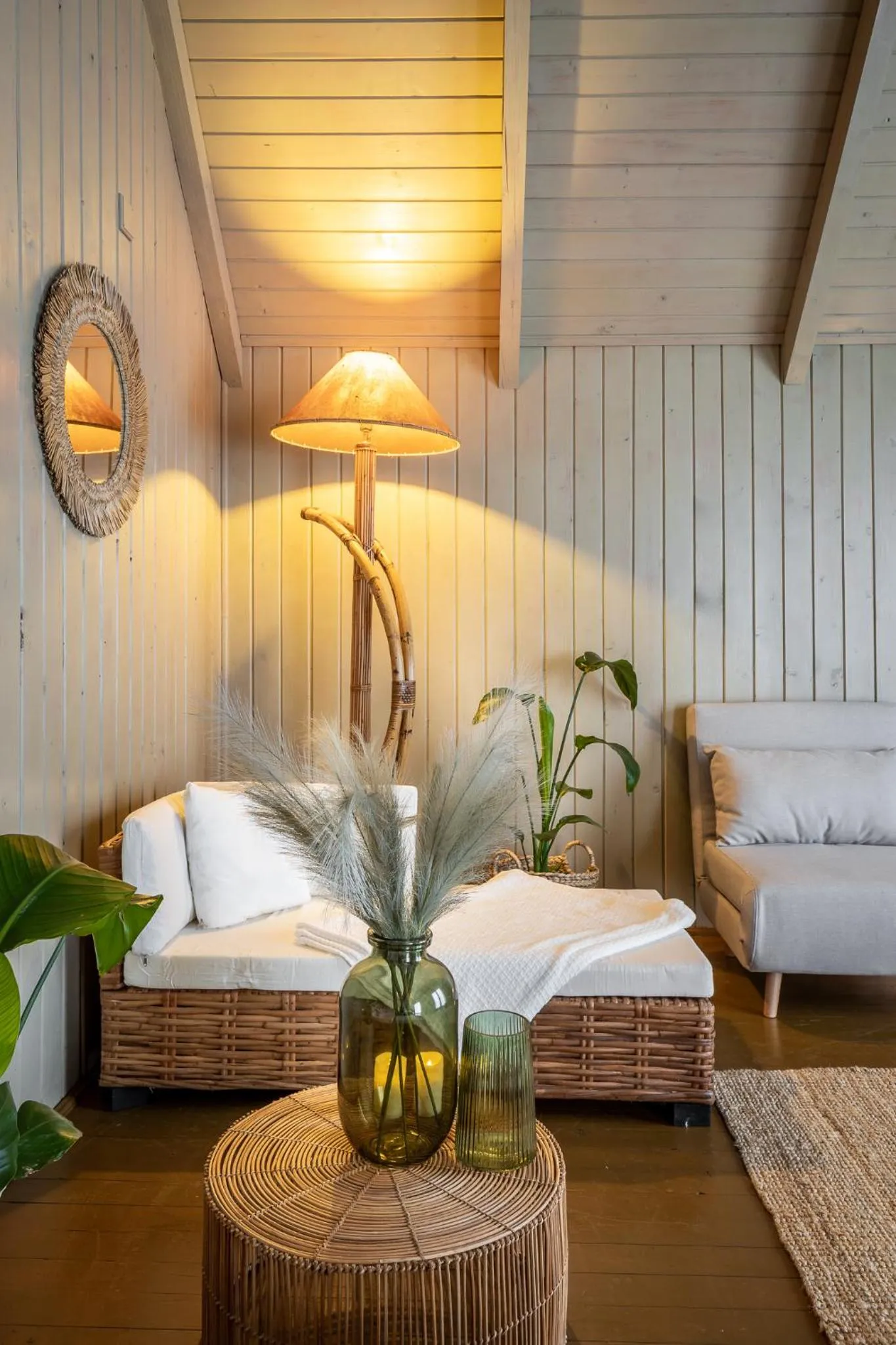 Seating area, Bed in Green Village Resort