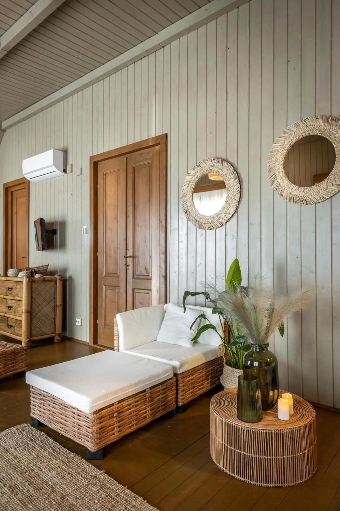 Seating area, Bed in Green Village Resort