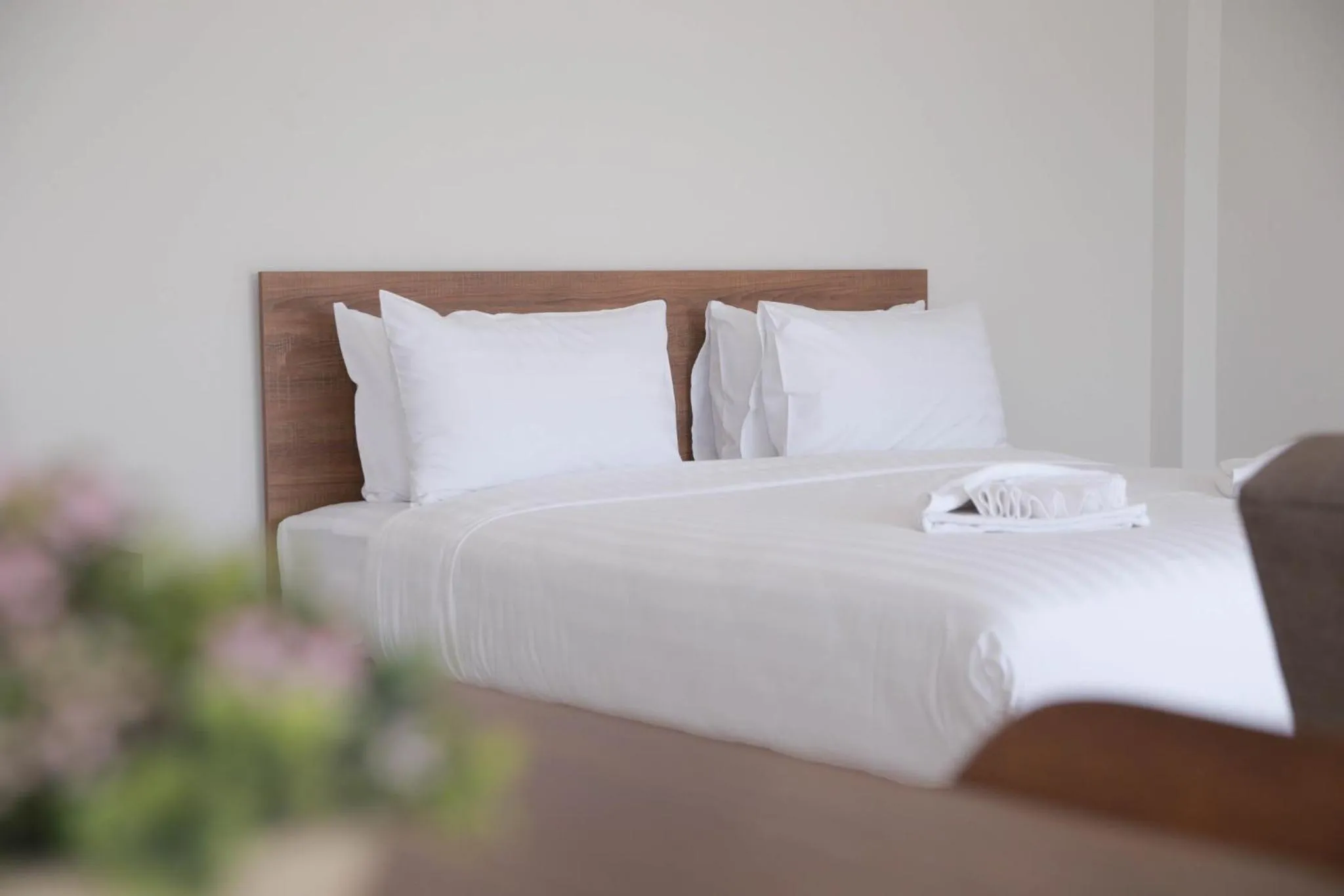 Bed in River Kwai View Hotel Kanchanaburi