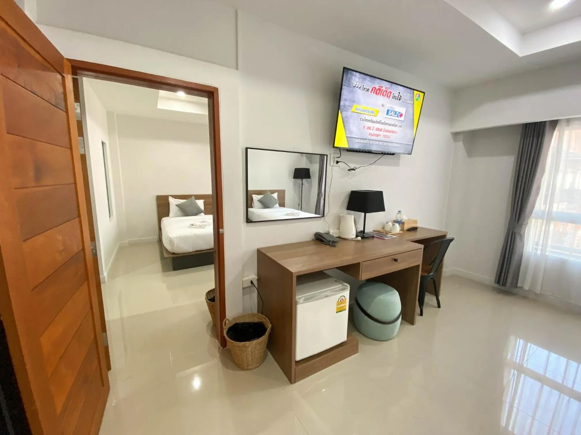 Photo of the whole room, Bed in River Kwai View Hotel Kanchanaburi