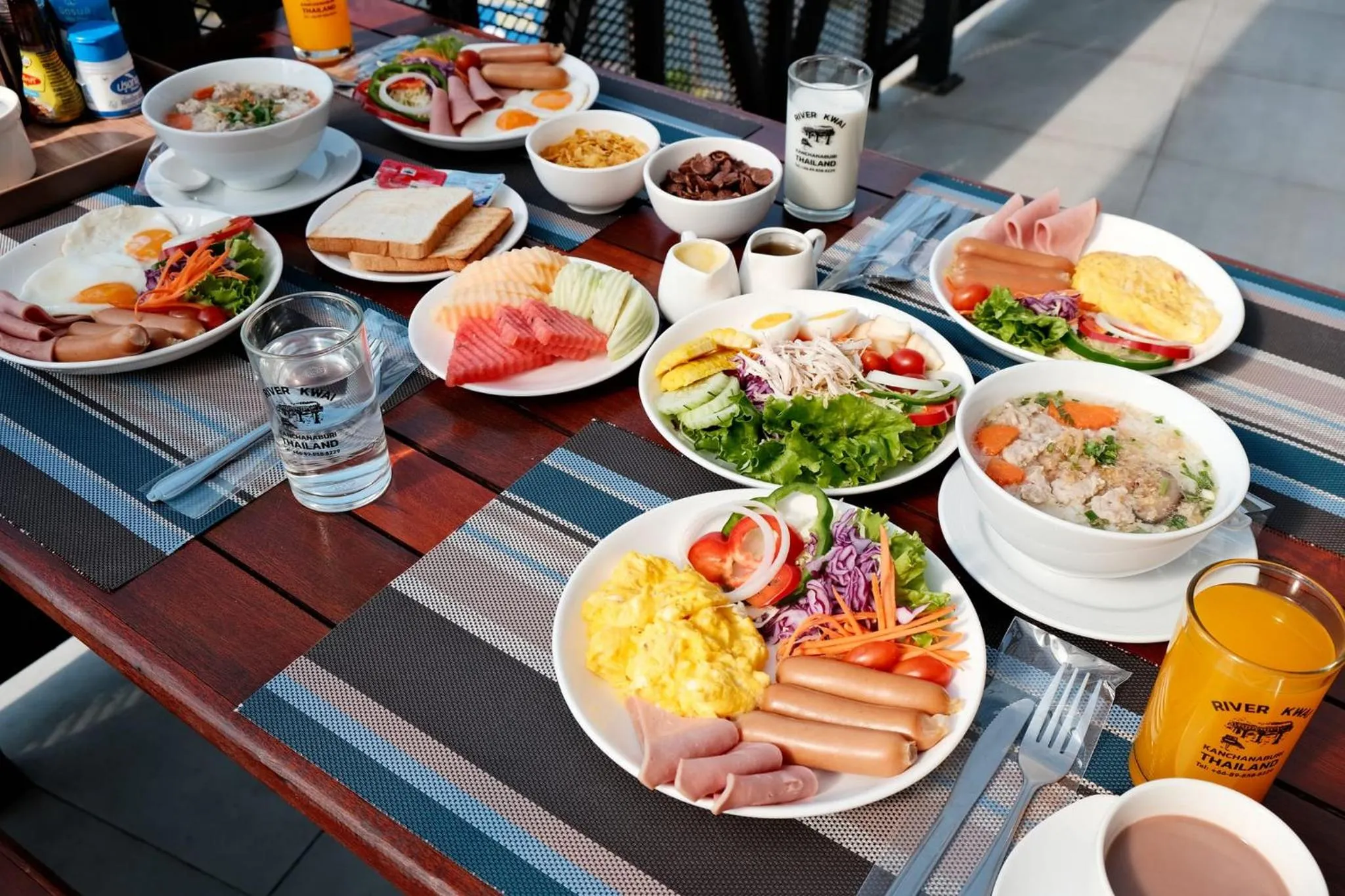 Breakfast in River Kwai View Hotel Kanchanaburi