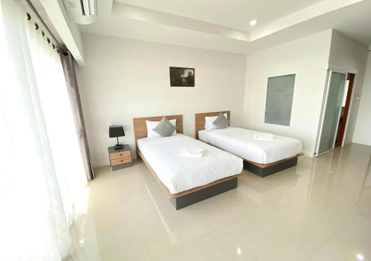 Bed in River Kwai View Hotel Kanchanaburi