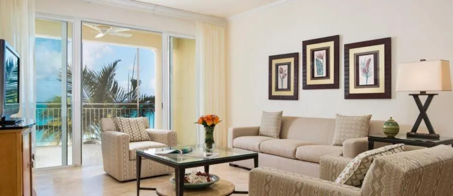 Living room in The Tuscany on Grace Bay