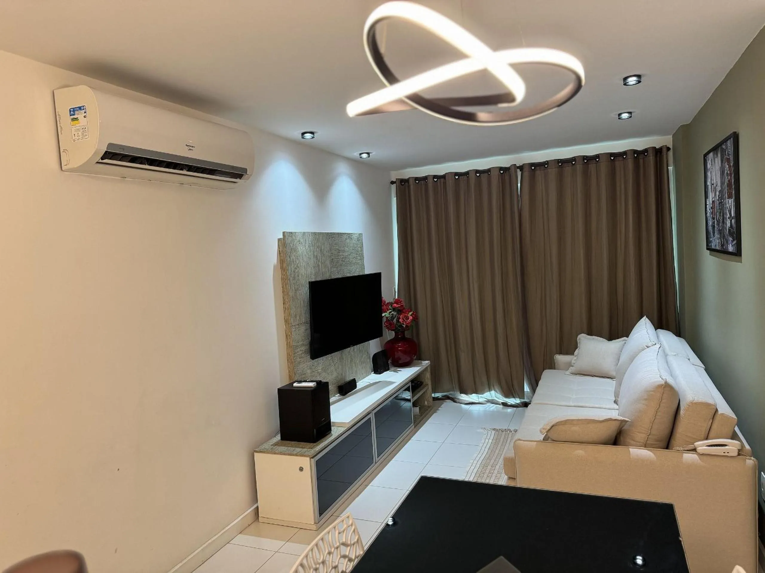 Living room, Bed in hihome - Mandai Flat