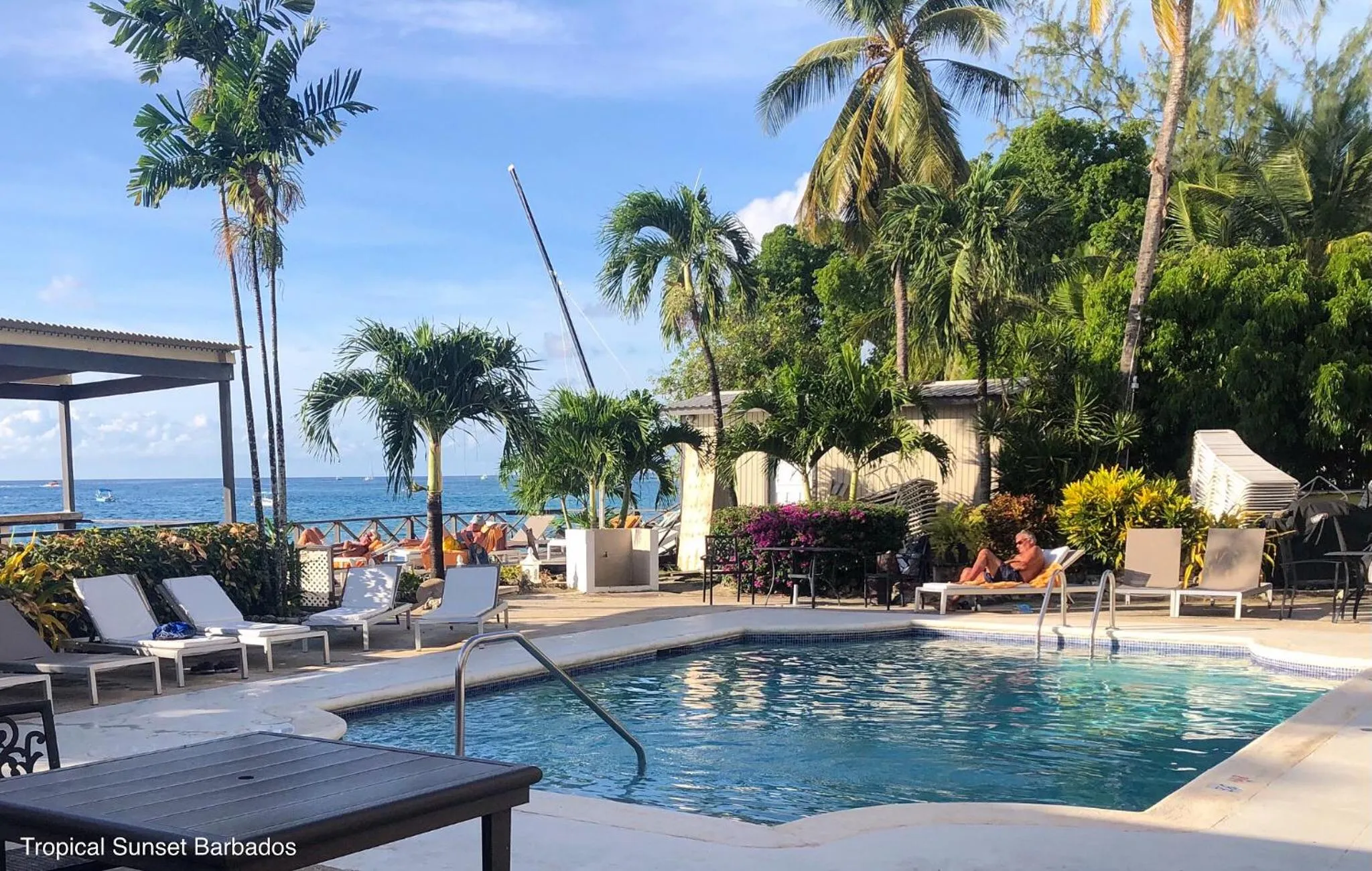 Pool view in Tropical Sunset Beach Apartment Hotel