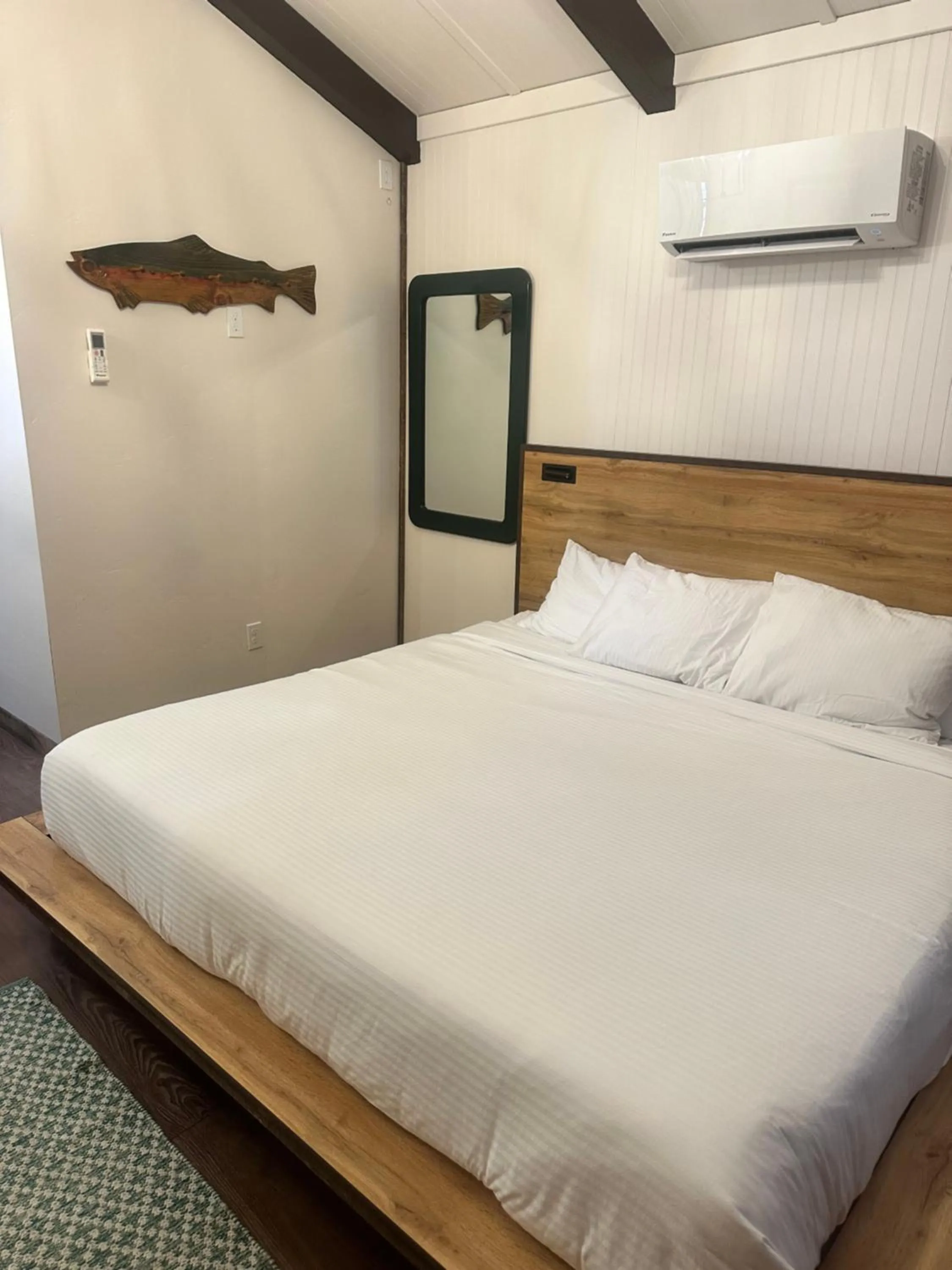 Bed in Brundage Bungalows