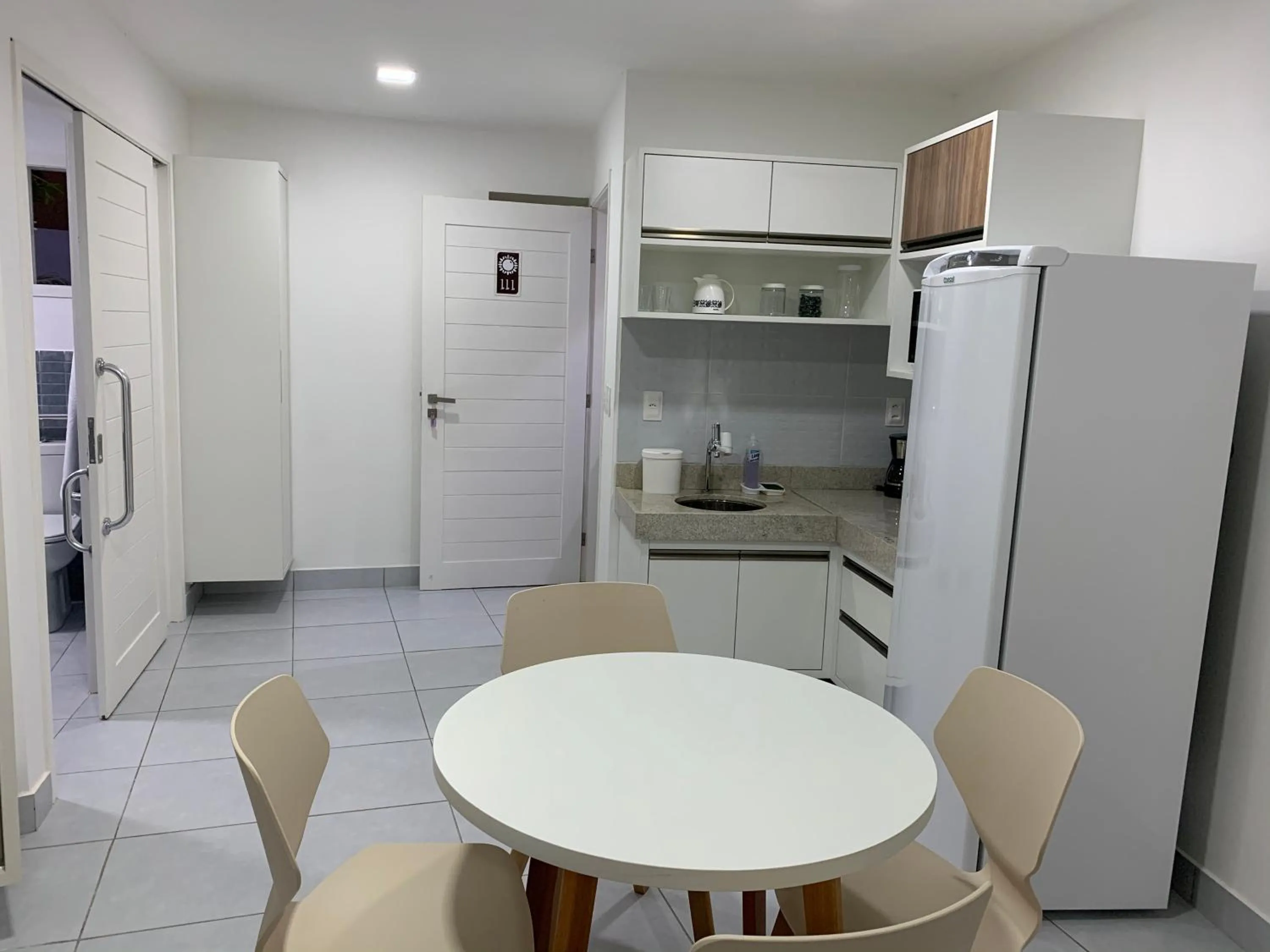 Kitchen or kitchenette in Apartamento moderno e totalmente acessível