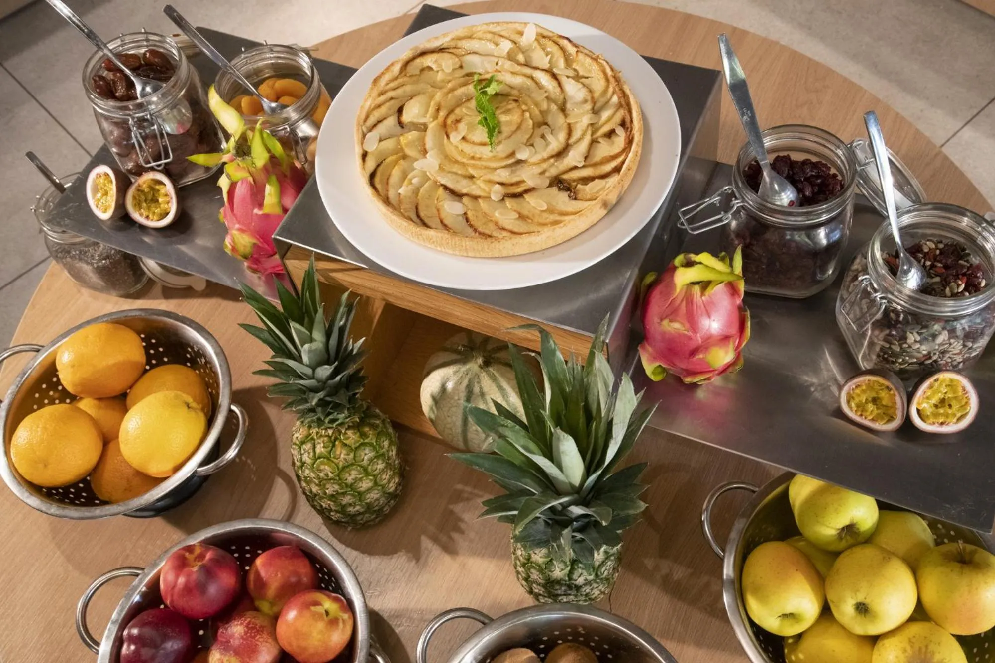 Buffet breakfast in Novotel Antibes Sophia Antipolis