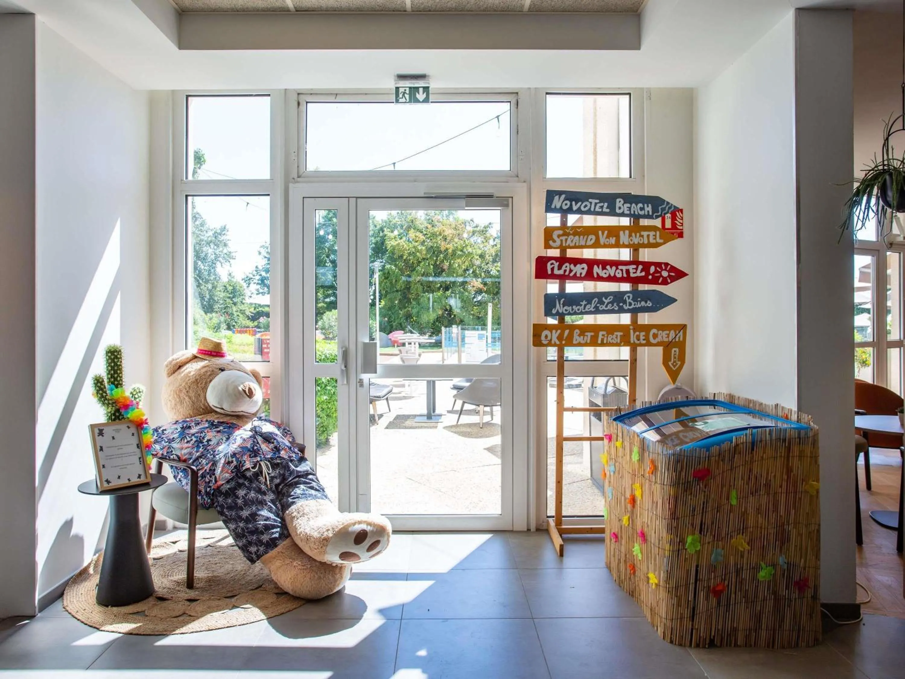 Pool view in Novotel Bourges
