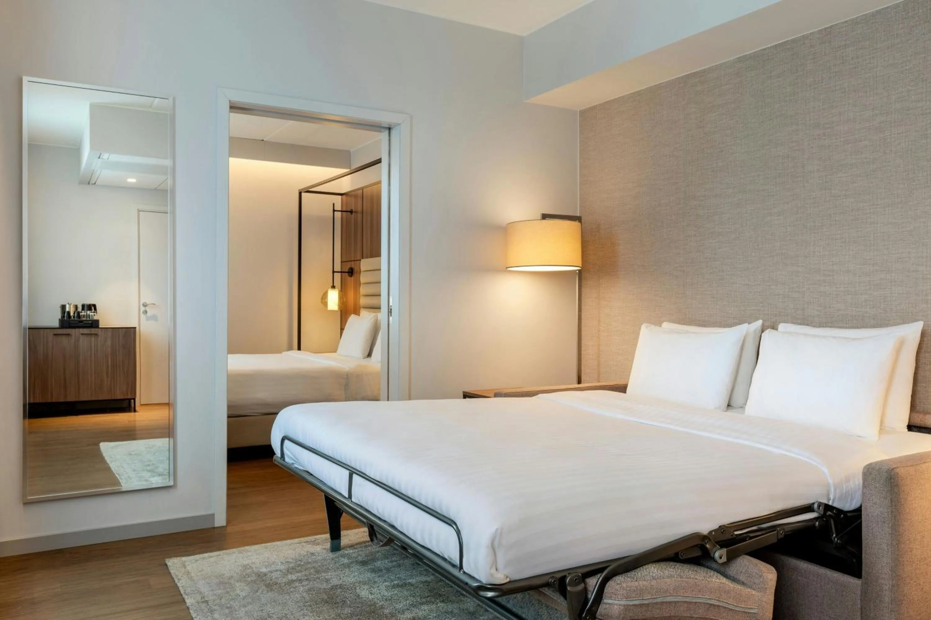 Photo of the whole room, Bed in AC Hotel by Marriott Stockholm Ulriksdal