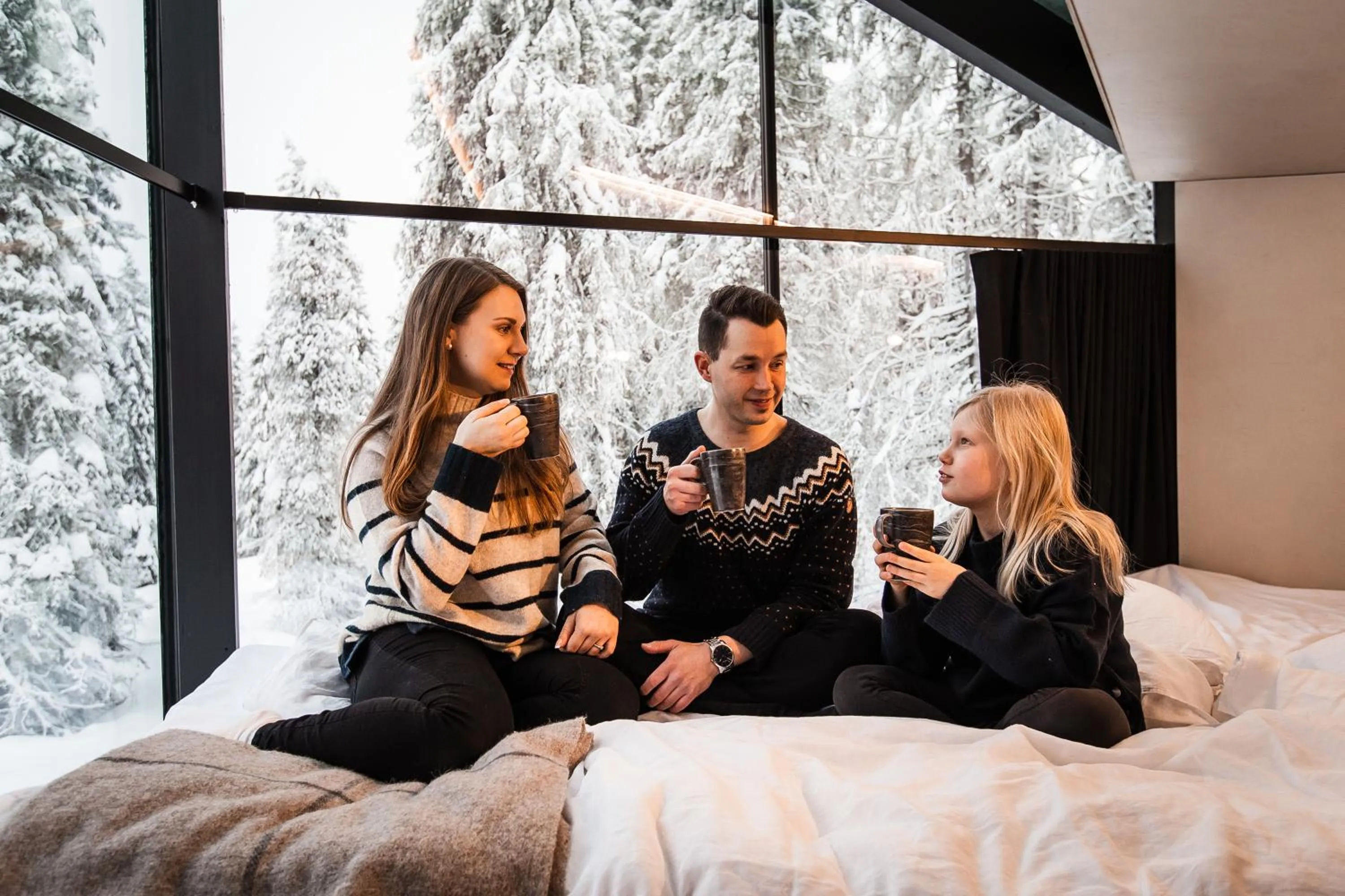 People, Bed in Magical Pond Nature Igloos