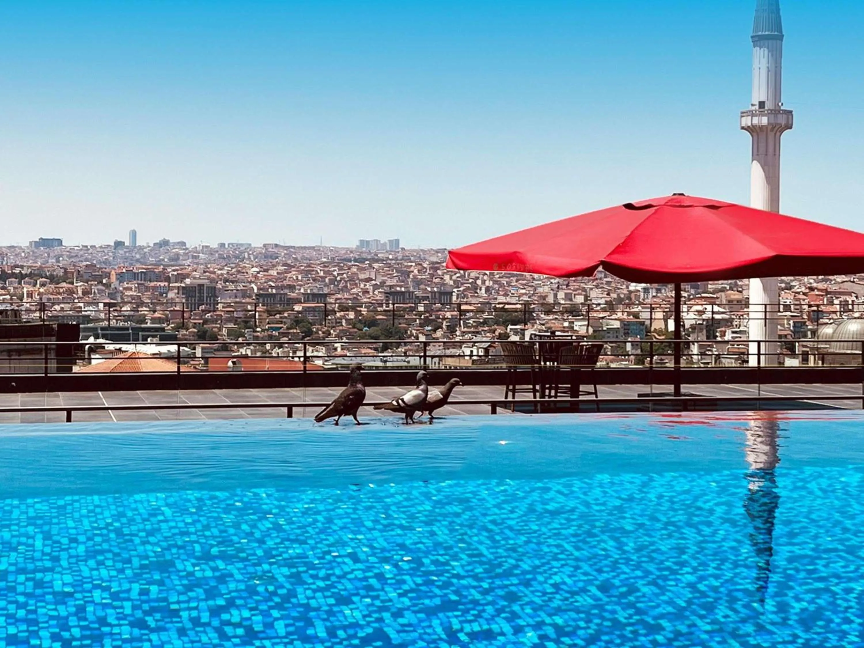 Pool view in Sofitel Istanbul Taksim