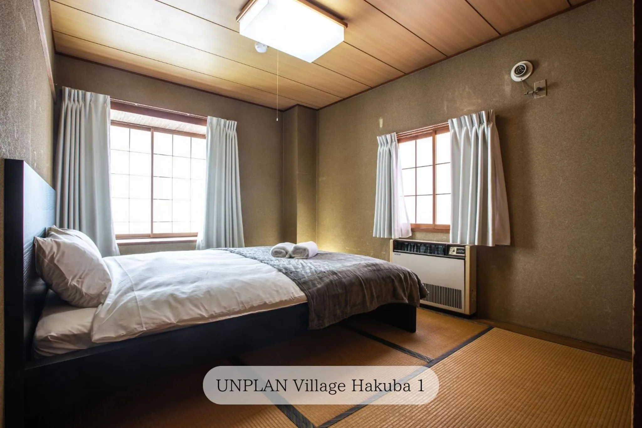 Bed in UNPLAN Village Hakuba