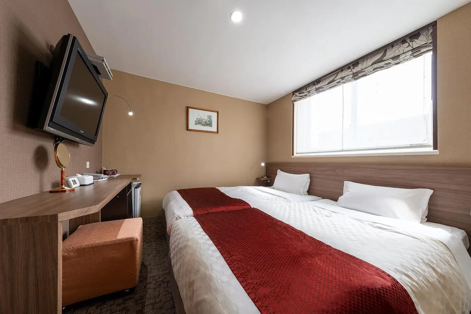 Economy Twin Room - single occupancy in Hiroshima Intelligent Hotel Stadium Mae Economy Twin Room - single occupancy in Hiroshima Intelligent Hotel Stadium Mae