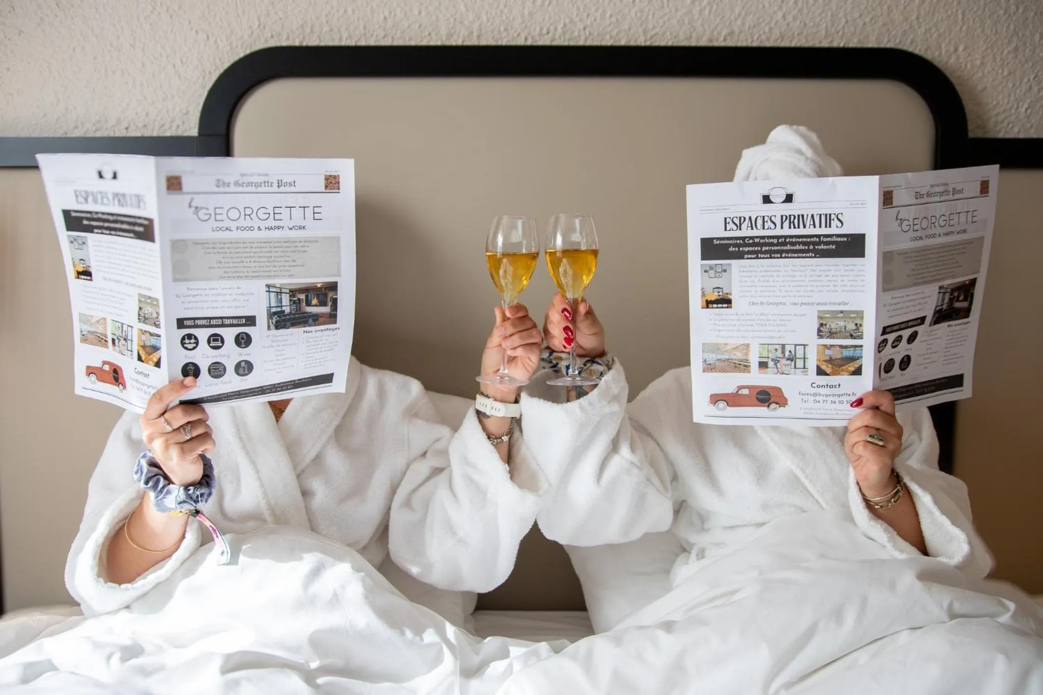 People, Bed in Best Western Porte du Forez