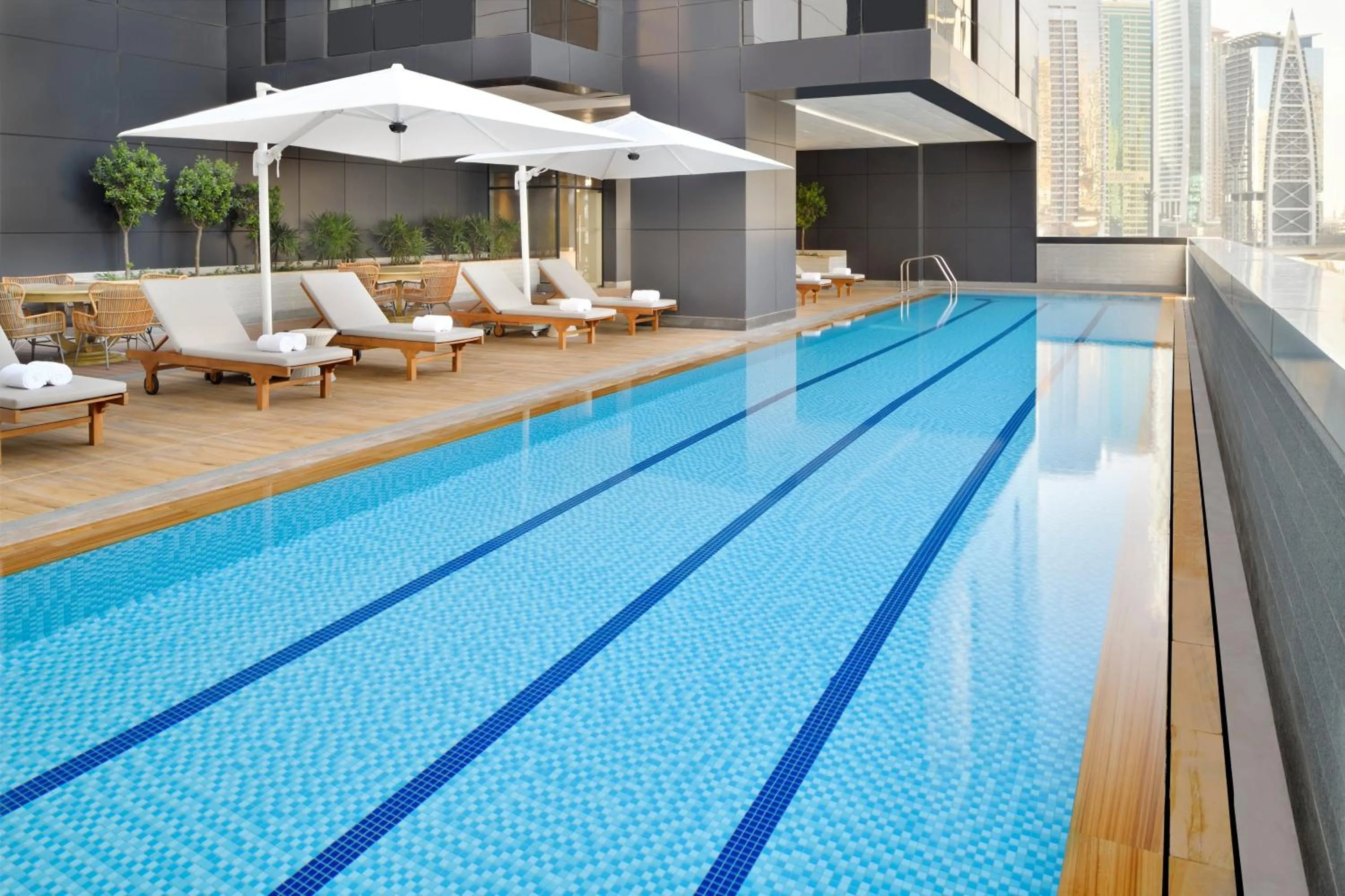 Swimming pool in Crowne Plaza Dubai Marina by IHG