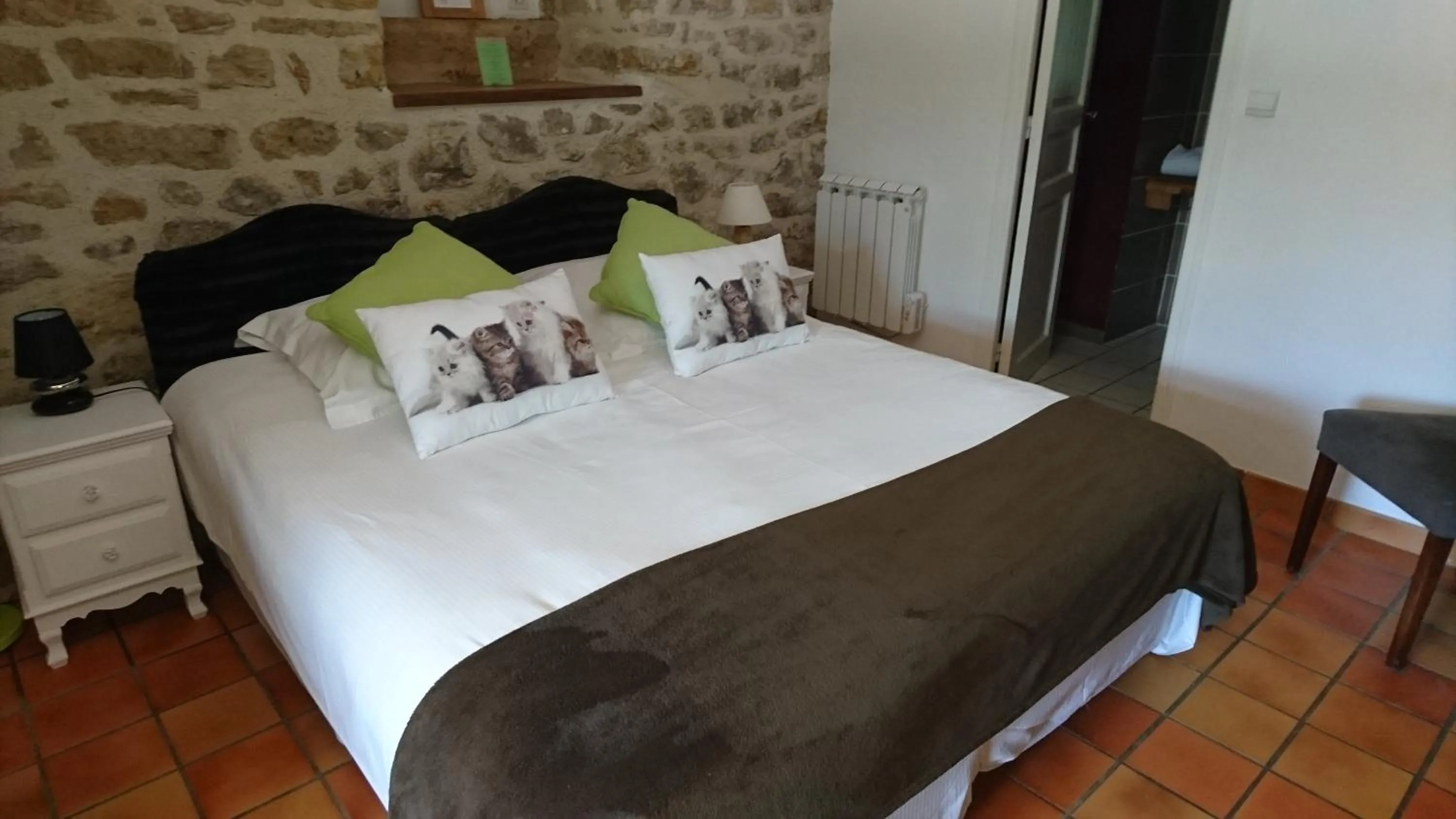 Photo of the whole room, Bed in Hotel La Bastie d'Urfé