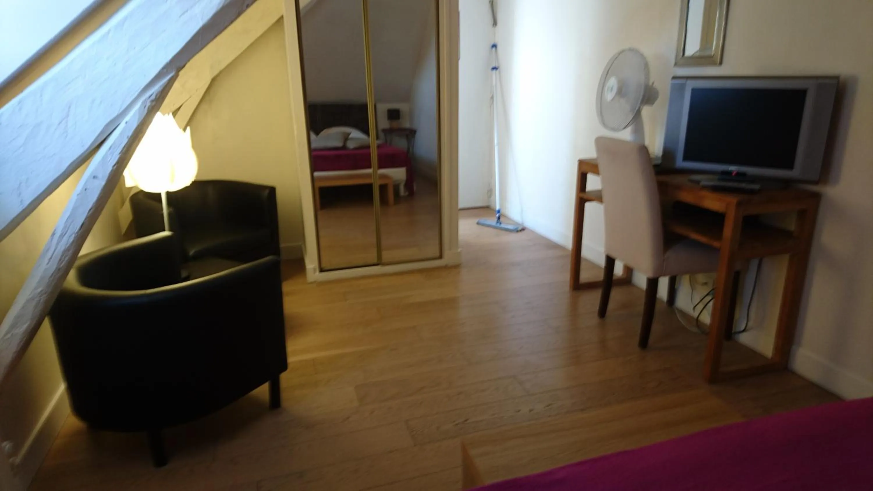 Photo of the whole room, Bed in Hotel La Bastie d'Urfé