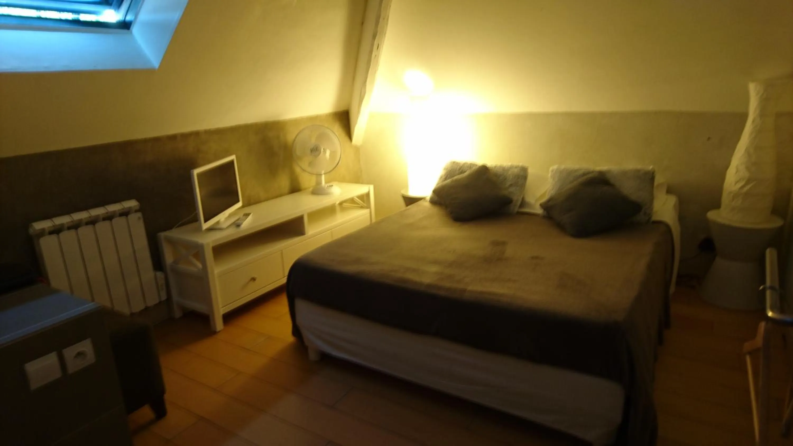 Photo of the whole room, Bed in Hotel La Bastie d'Urfé