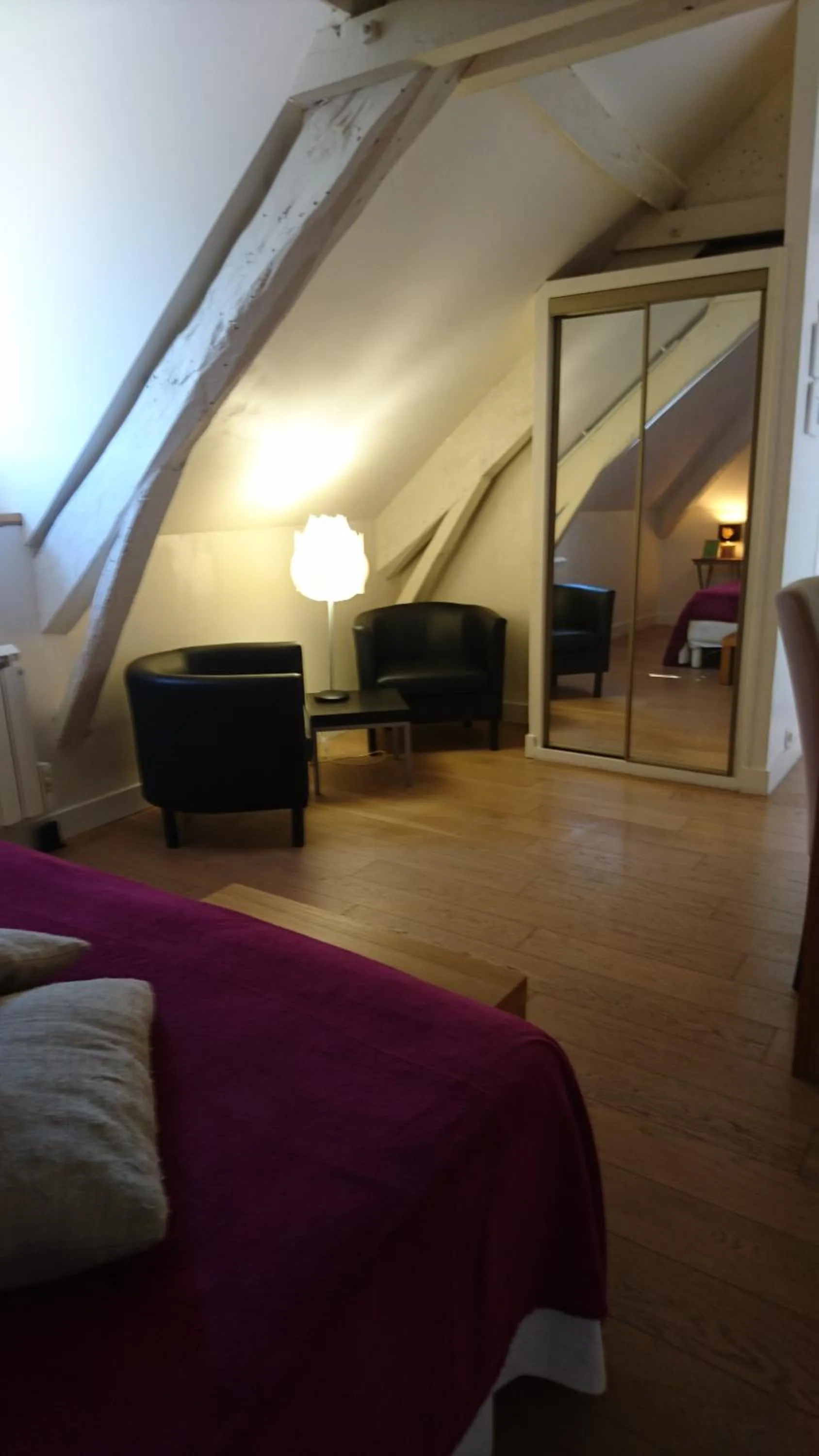 Photo of the whole room, Bed in Hotel La Bastie d'Urfé