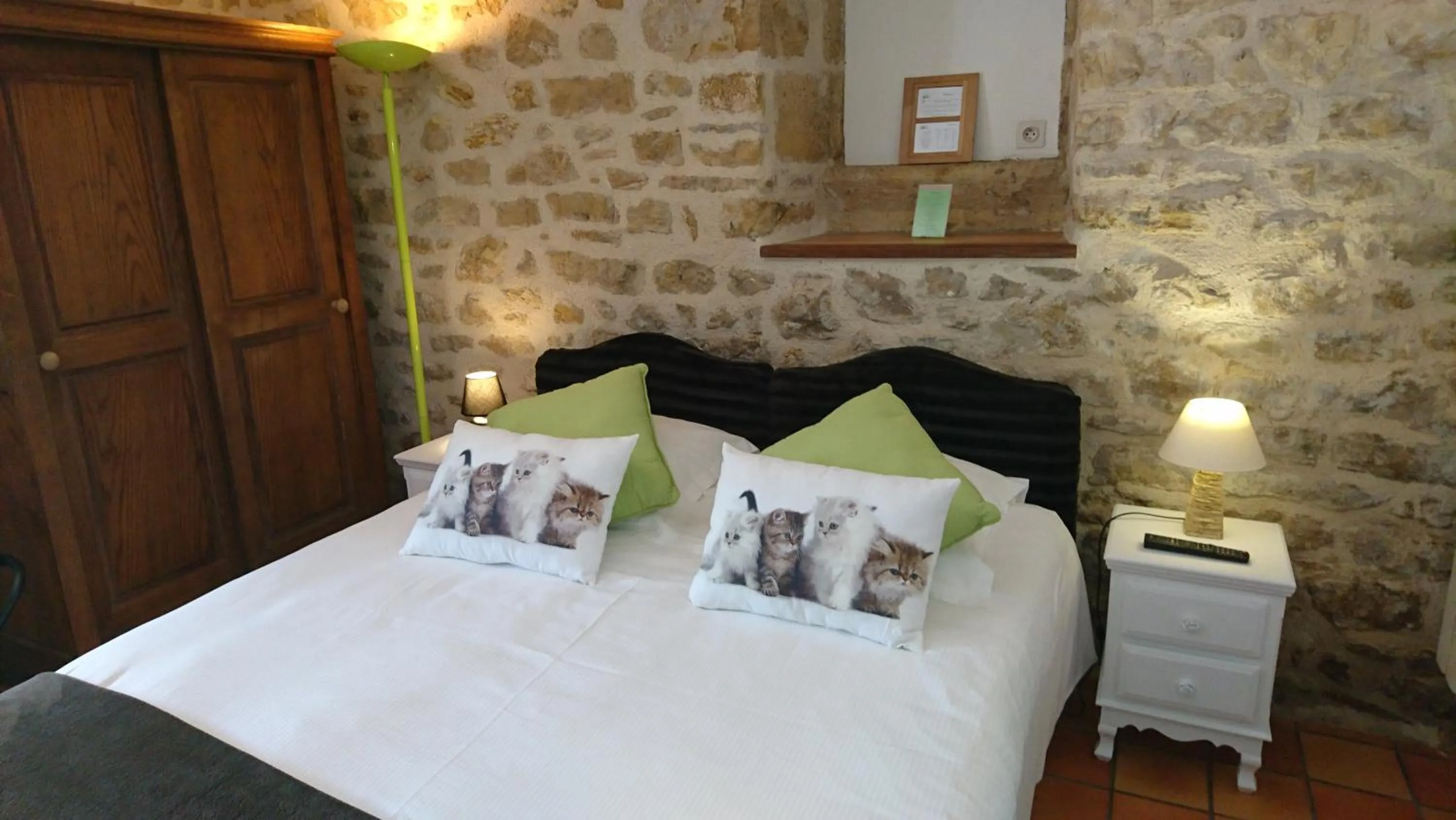 Photo of the whole room, Bed in Hotel La Bastie d'Urfé