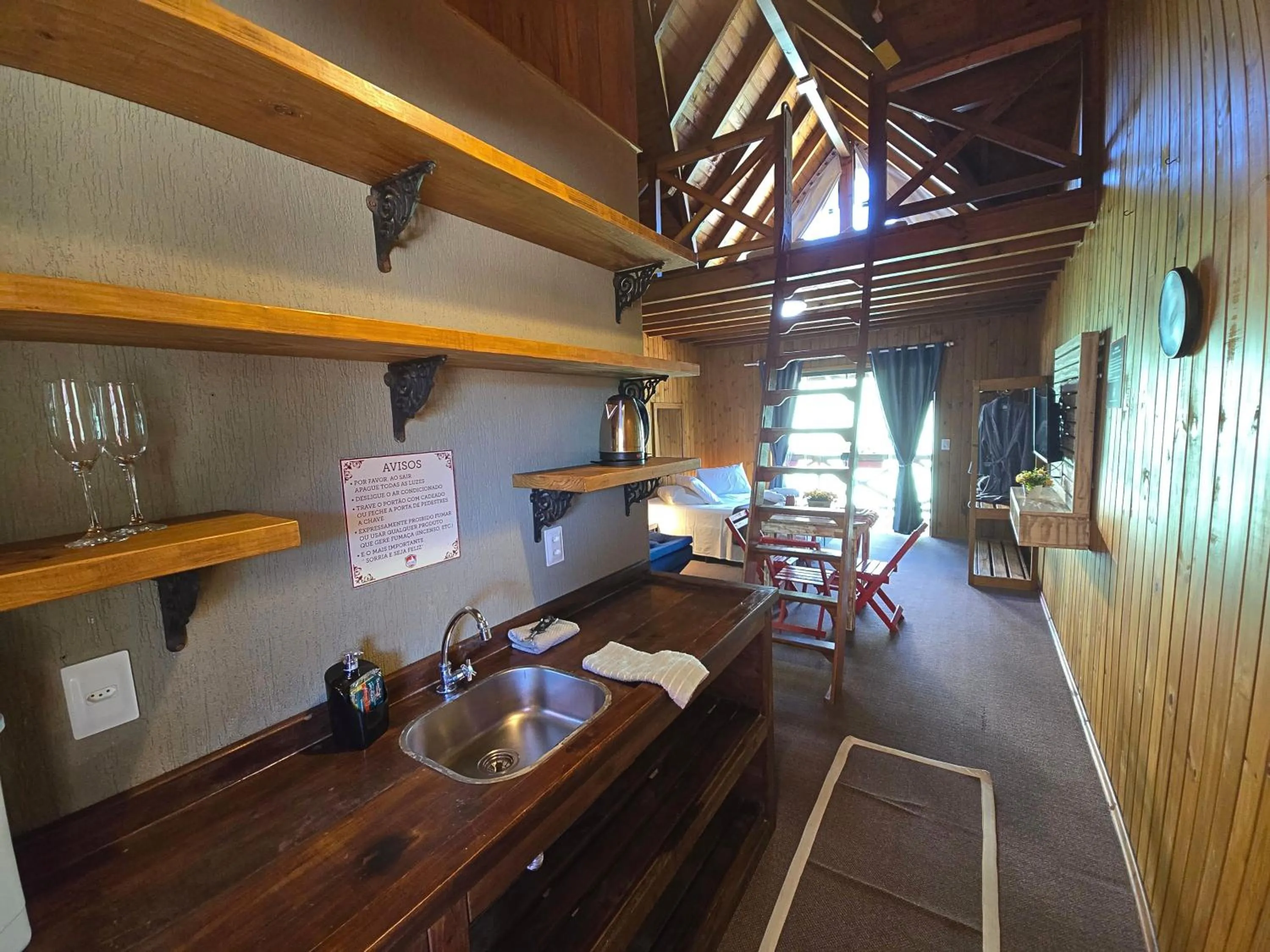 Living room in Chalé Suiço Bombinhas