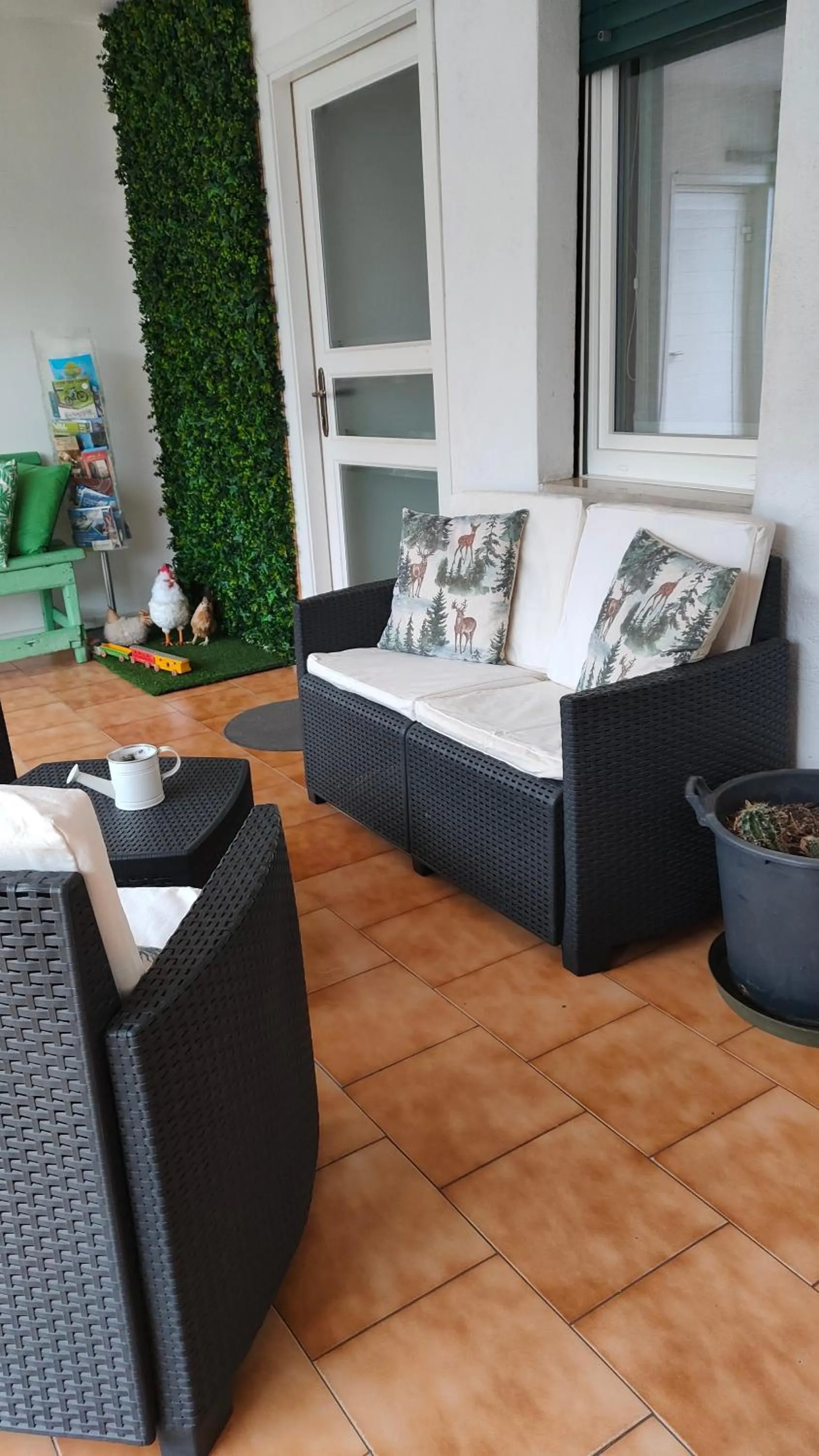 Patio, Bed in Bed&Breakfast Angela