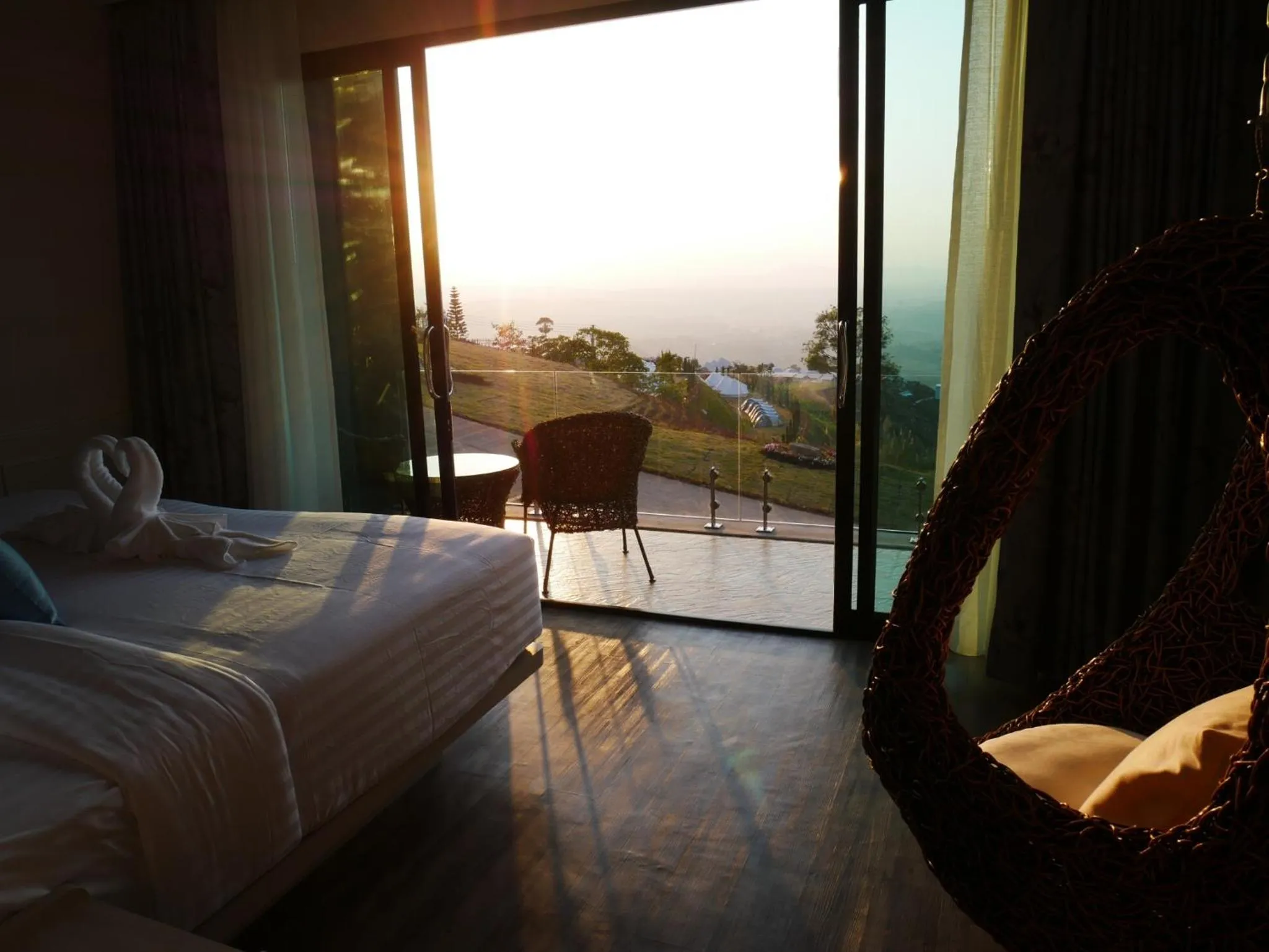 Natural landscape, Bed in Grand Kokkod Khao Kho Resort