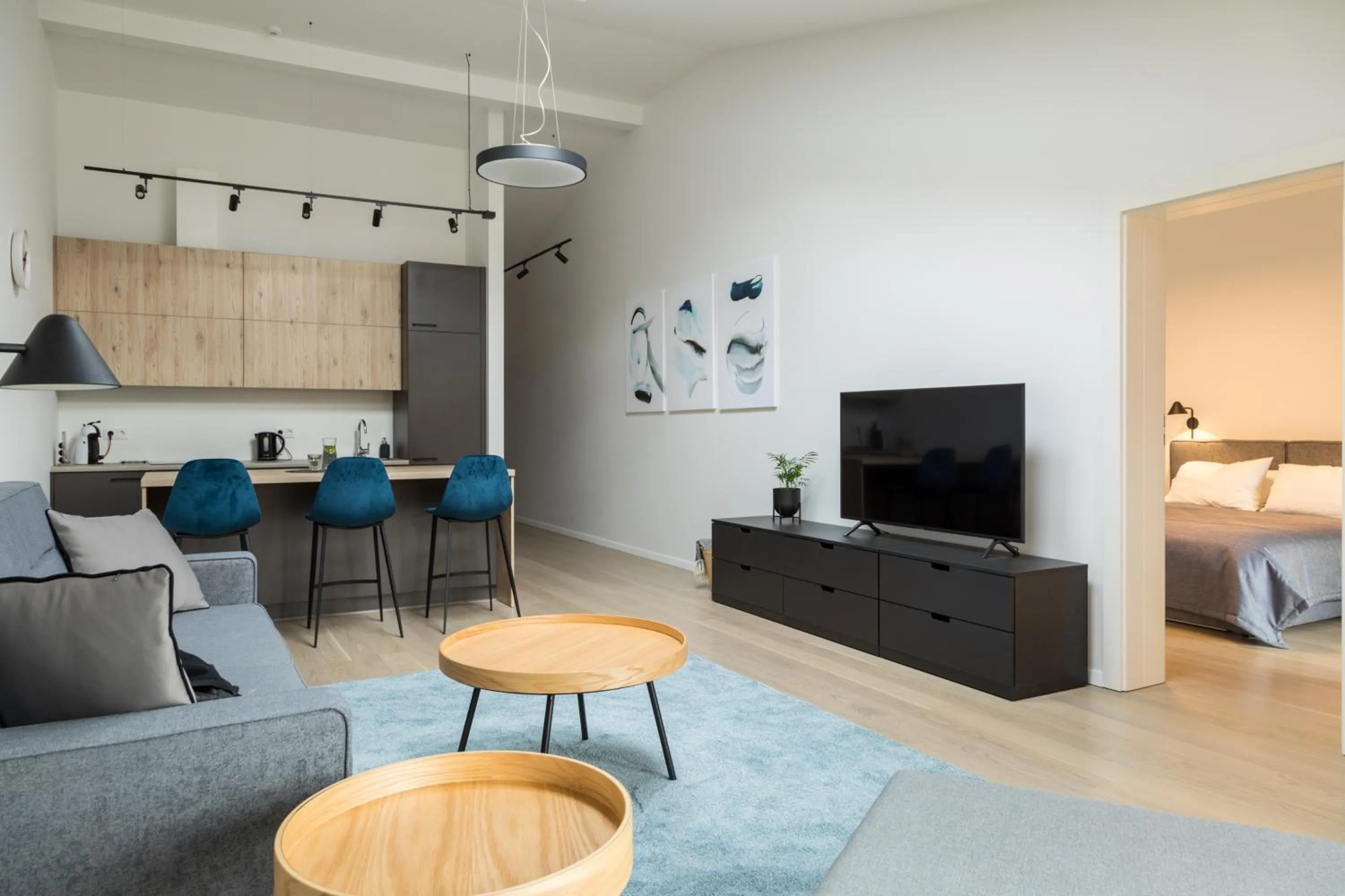 Bed in Apartment Hotel Laisve