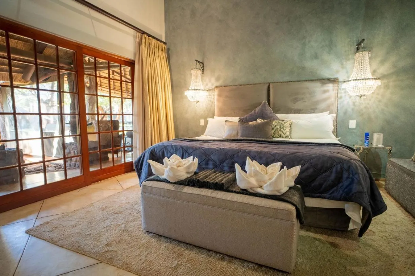 Bed in Kilima Private Game Reserve & Spa
