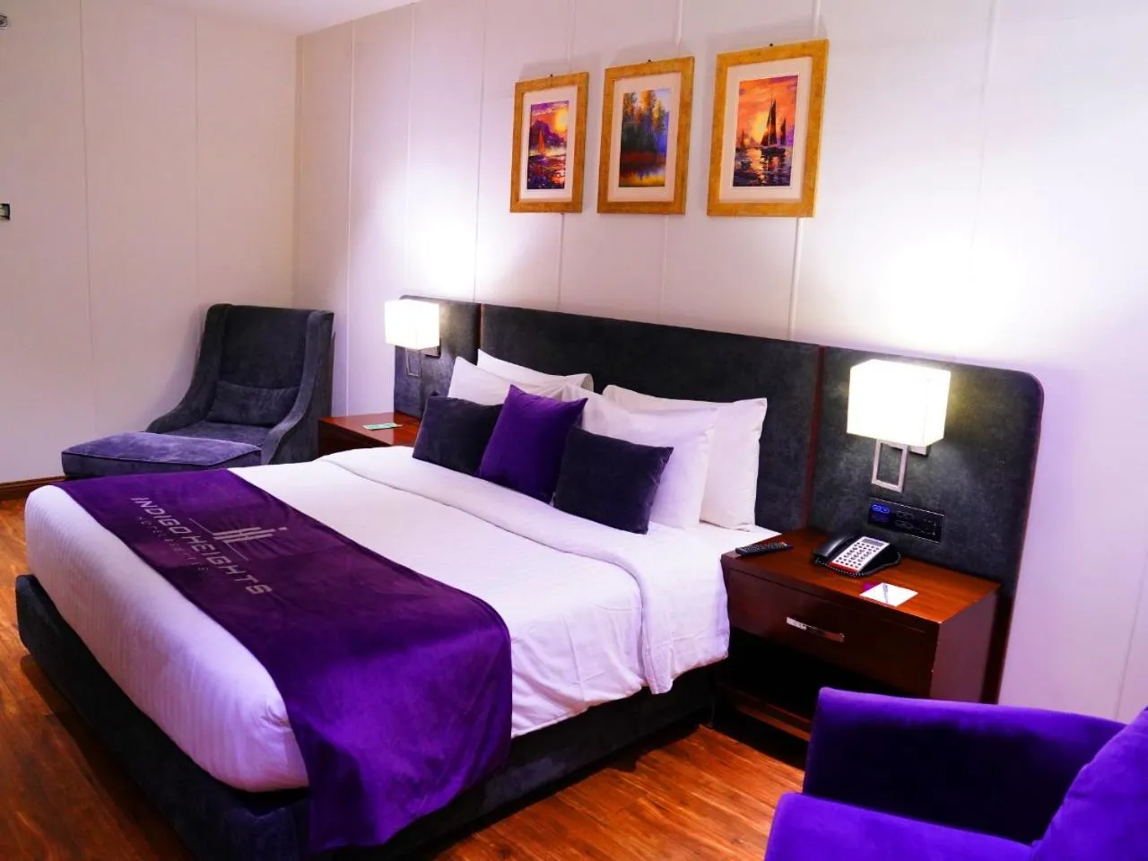 Bed in Indigo Heights Hotel & Suites