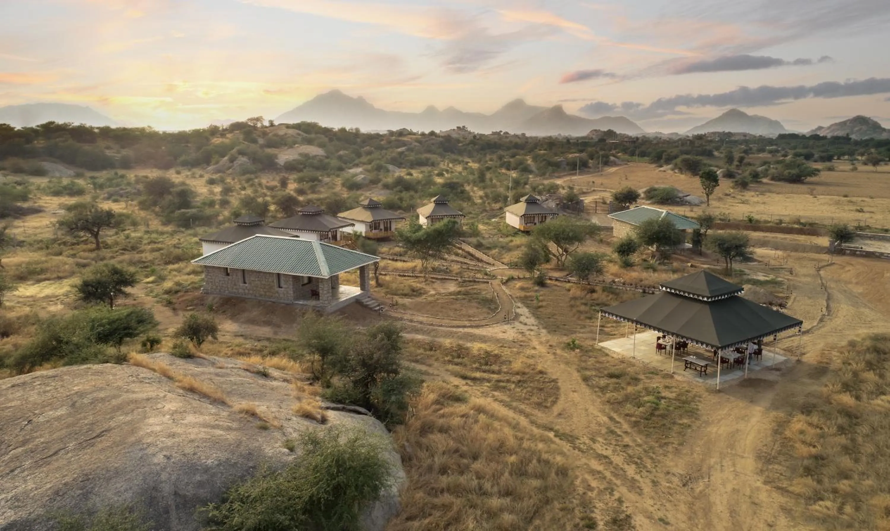 Bird's eye view in Jawai Leopard Safari Lodge