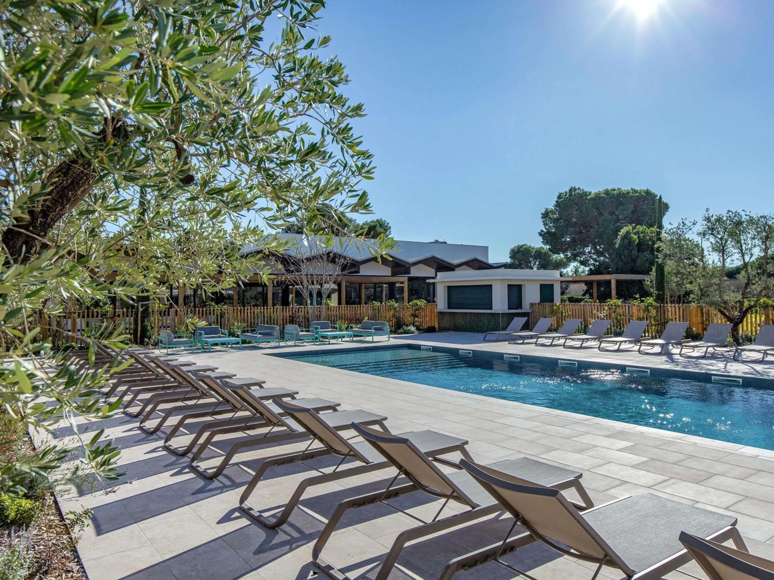 Pool view in Novotel Perpignan Nord Rivesaltes