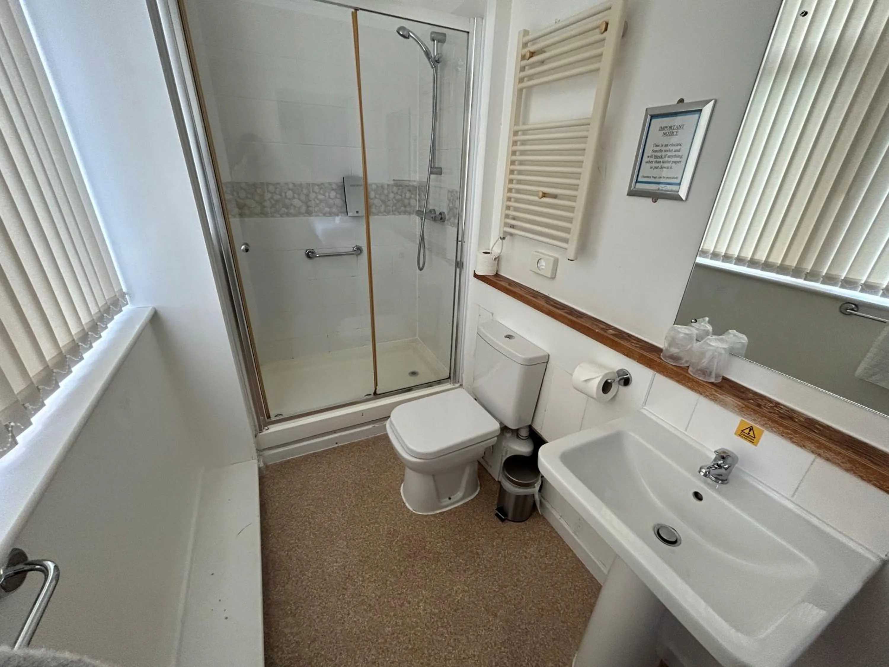 Shower in The Seafront Hotel by Compass Hospitality