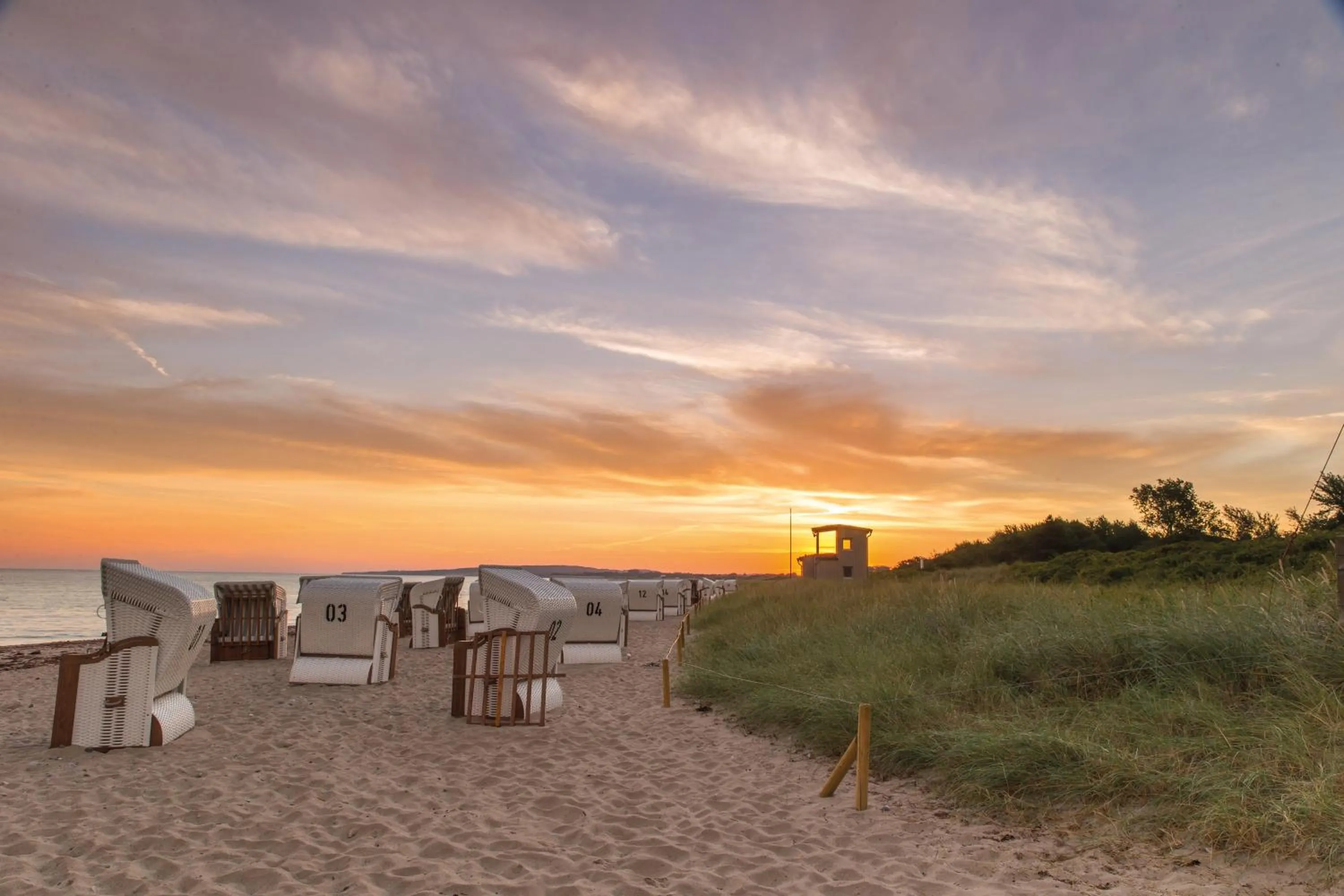 Sunset in Weissenhaus Private Nature Luxury Resort