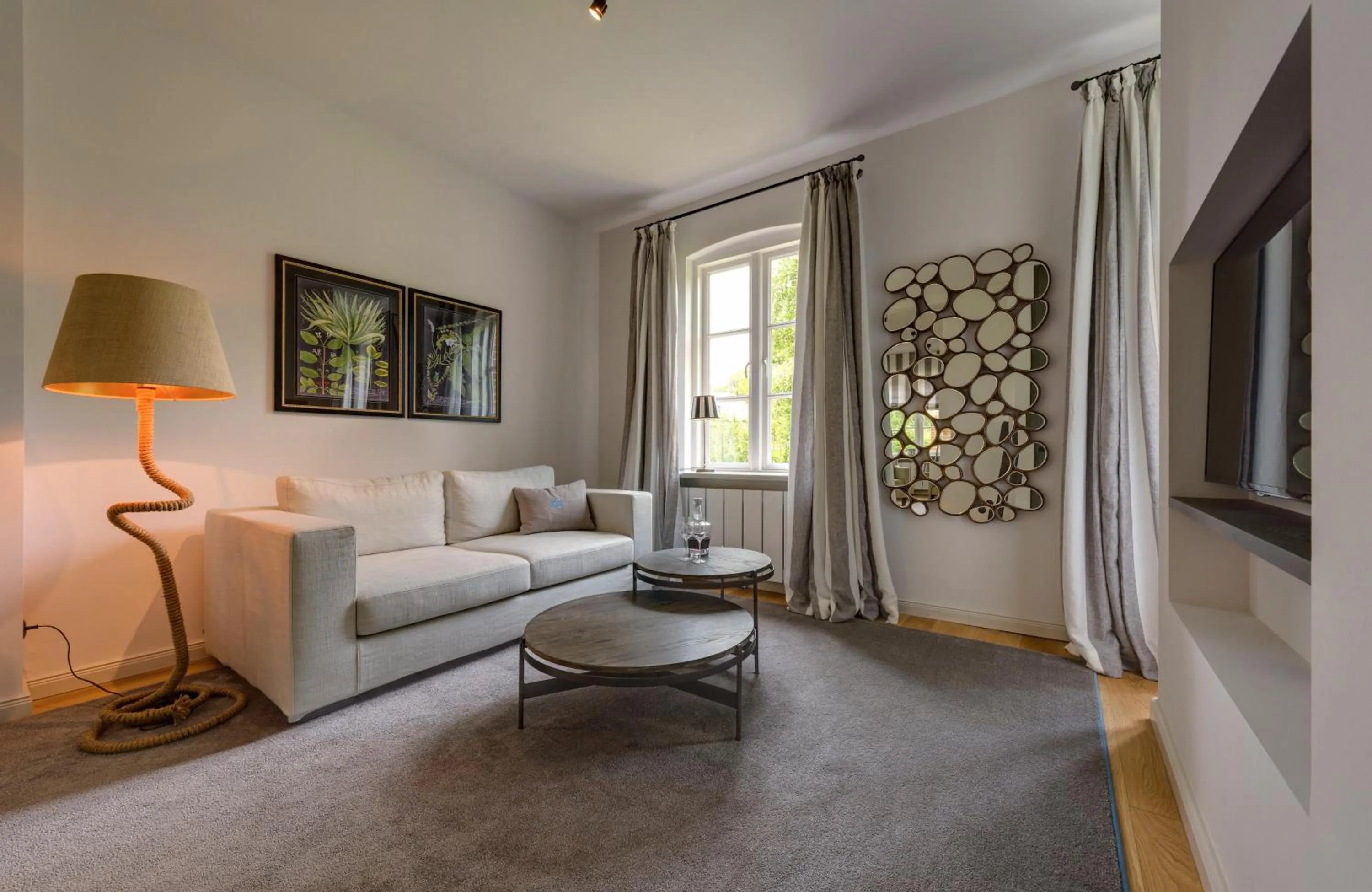 Seating area, Bed in Weissenhaus Private Nature Luxury Resort