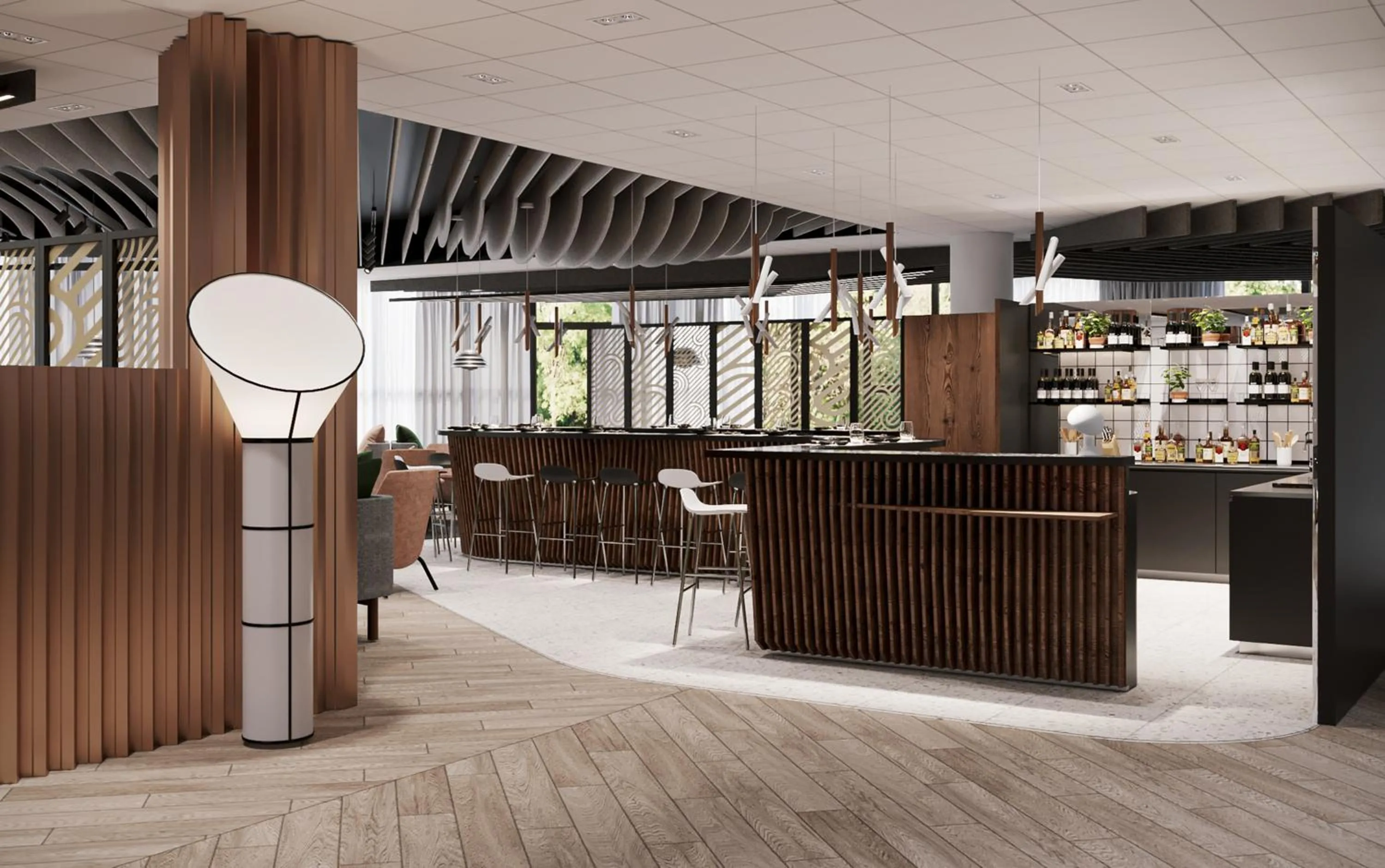 Lounge or bar in Novotel Poitiers Site du Futuroscope