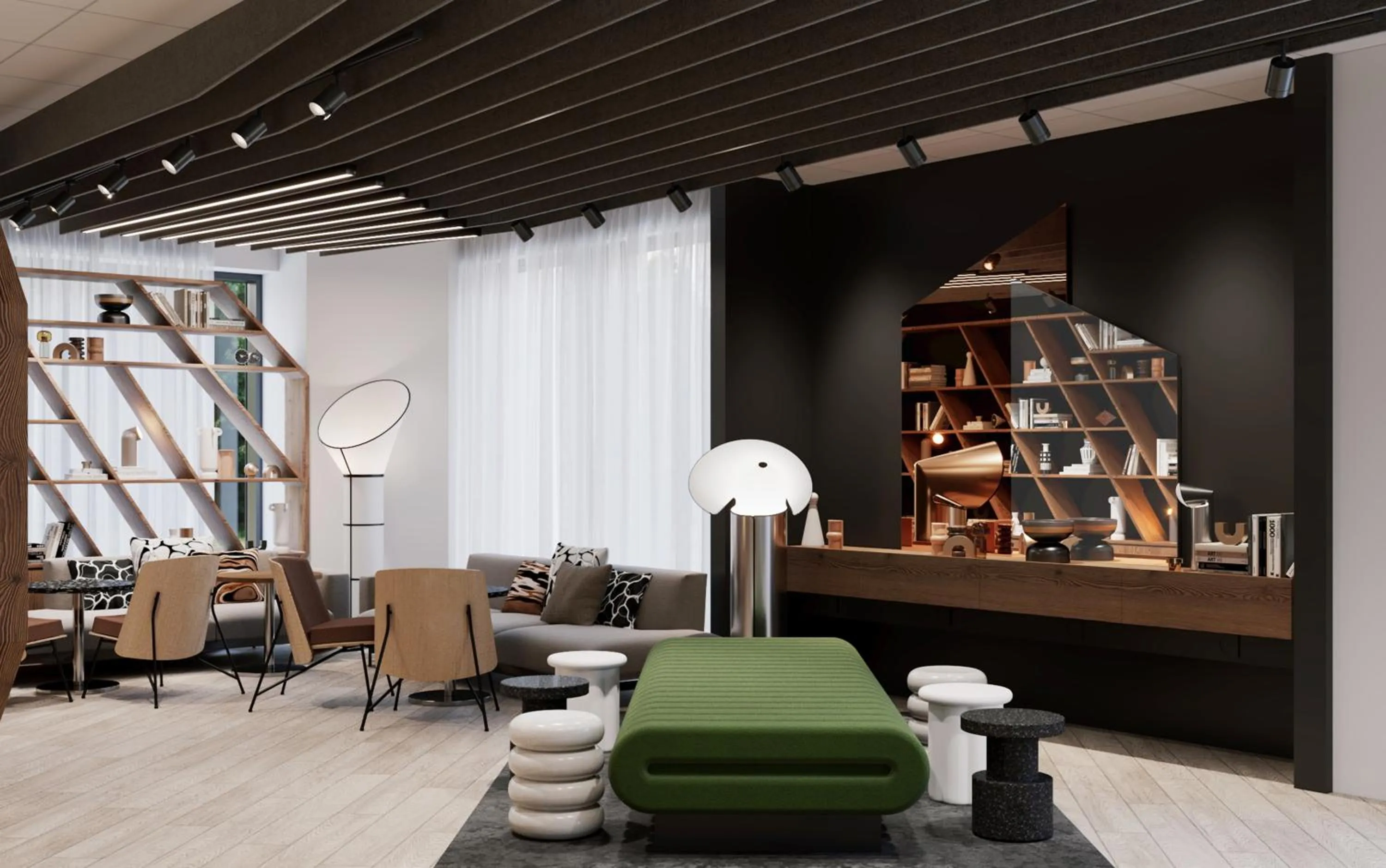 Lobby or reception in Novotel Poitiers Site du Futuroscope