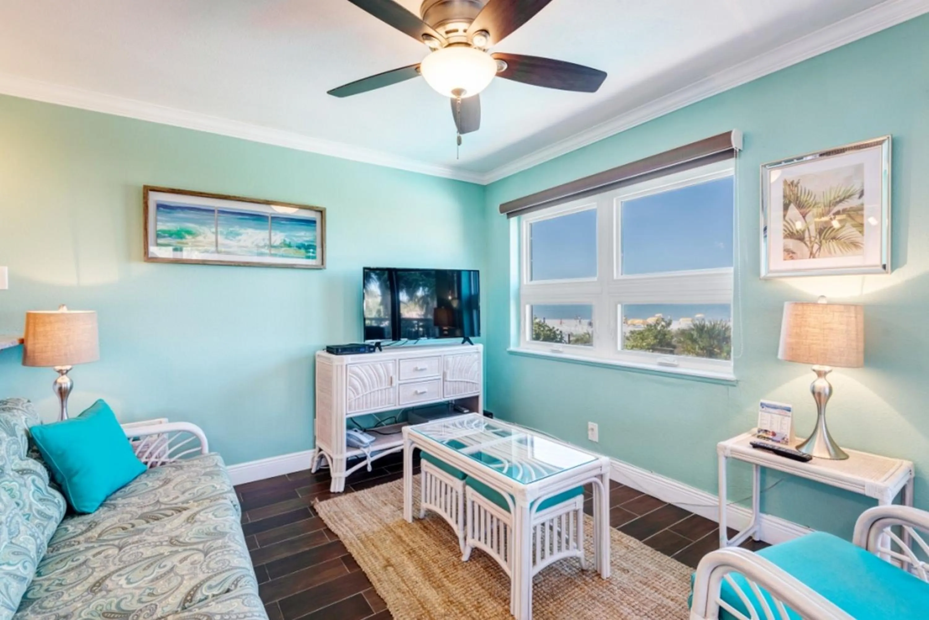 Living room in Gulf Strand Resort by Travel Resort Services