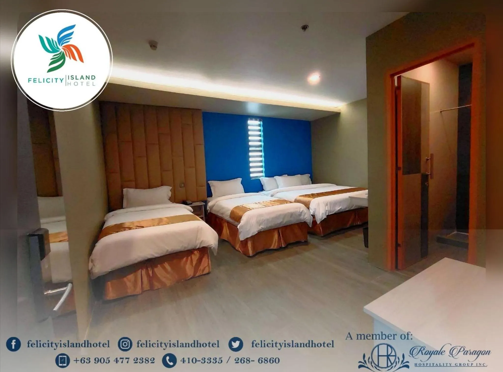 Bed in Felicity Island Hotel