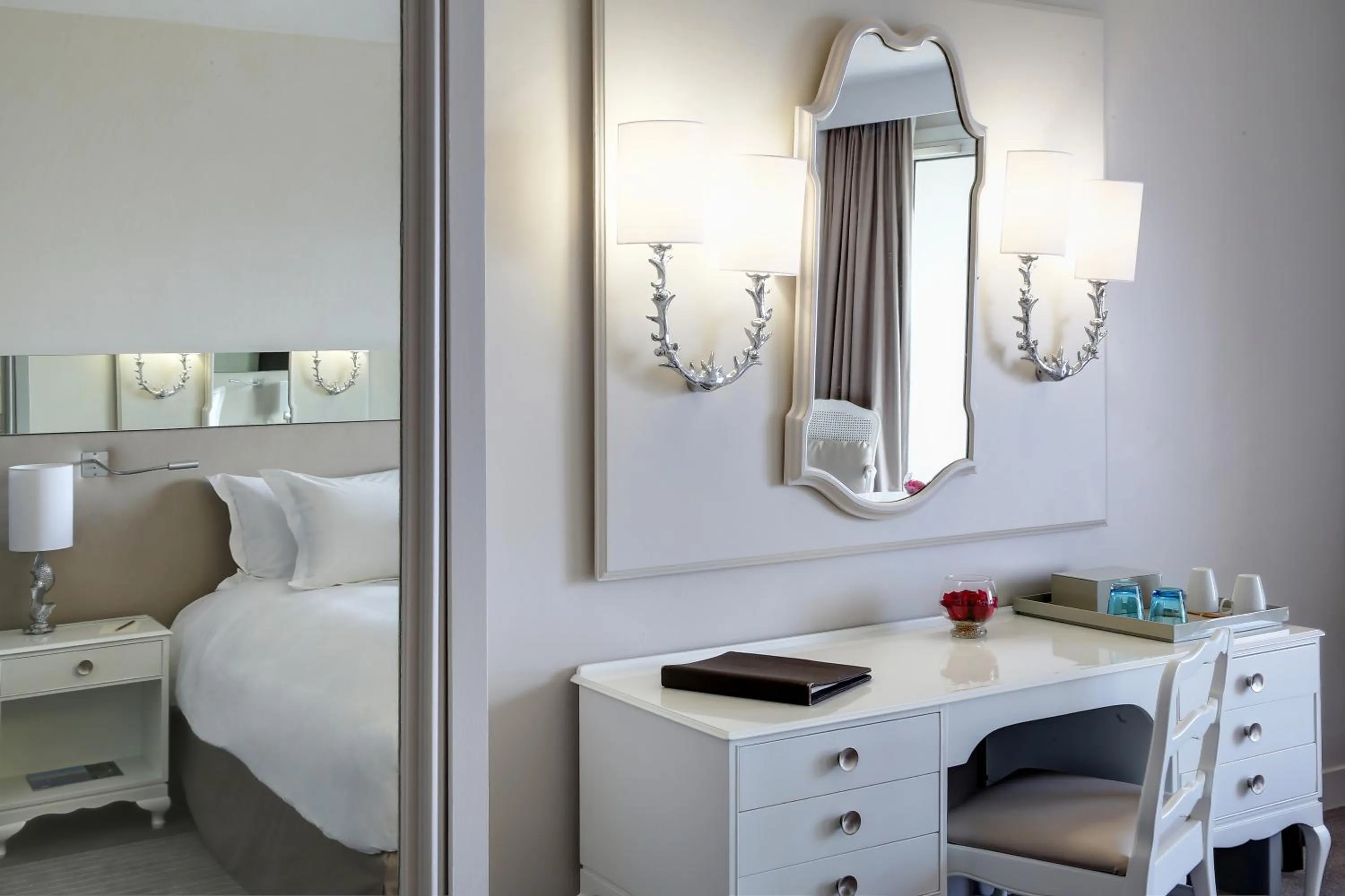 Patio, Bed in Sofitel Golfe d'Ajaccio Thalassa Sea & Spa