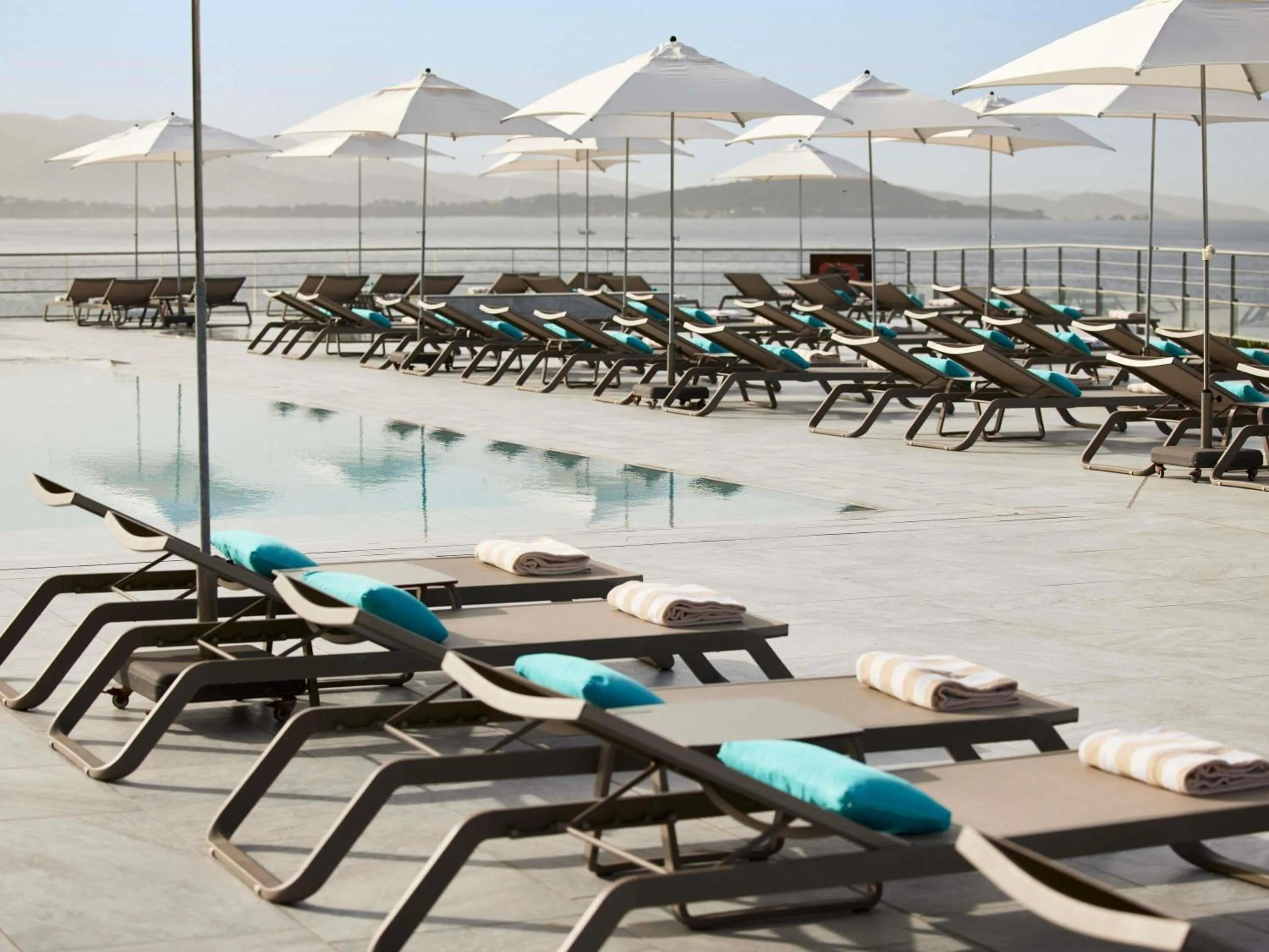 Pool view in Sofitel Golfe d'Ajaccio Thalassa Sea & Spa