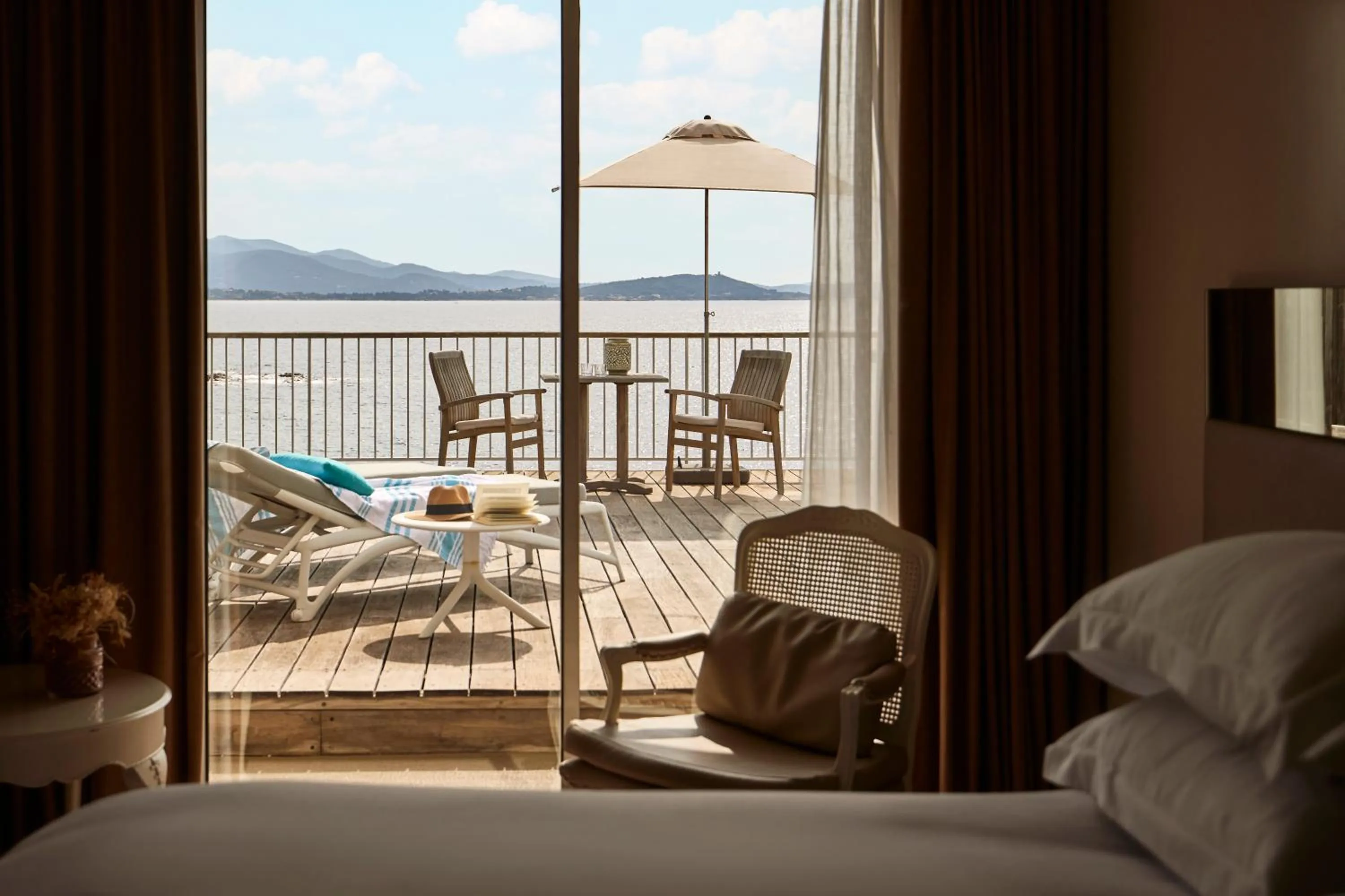 Balcony/Terrace, Bed in Sofitel Golfe d'Ajaccio Thalassa Sea & Spa