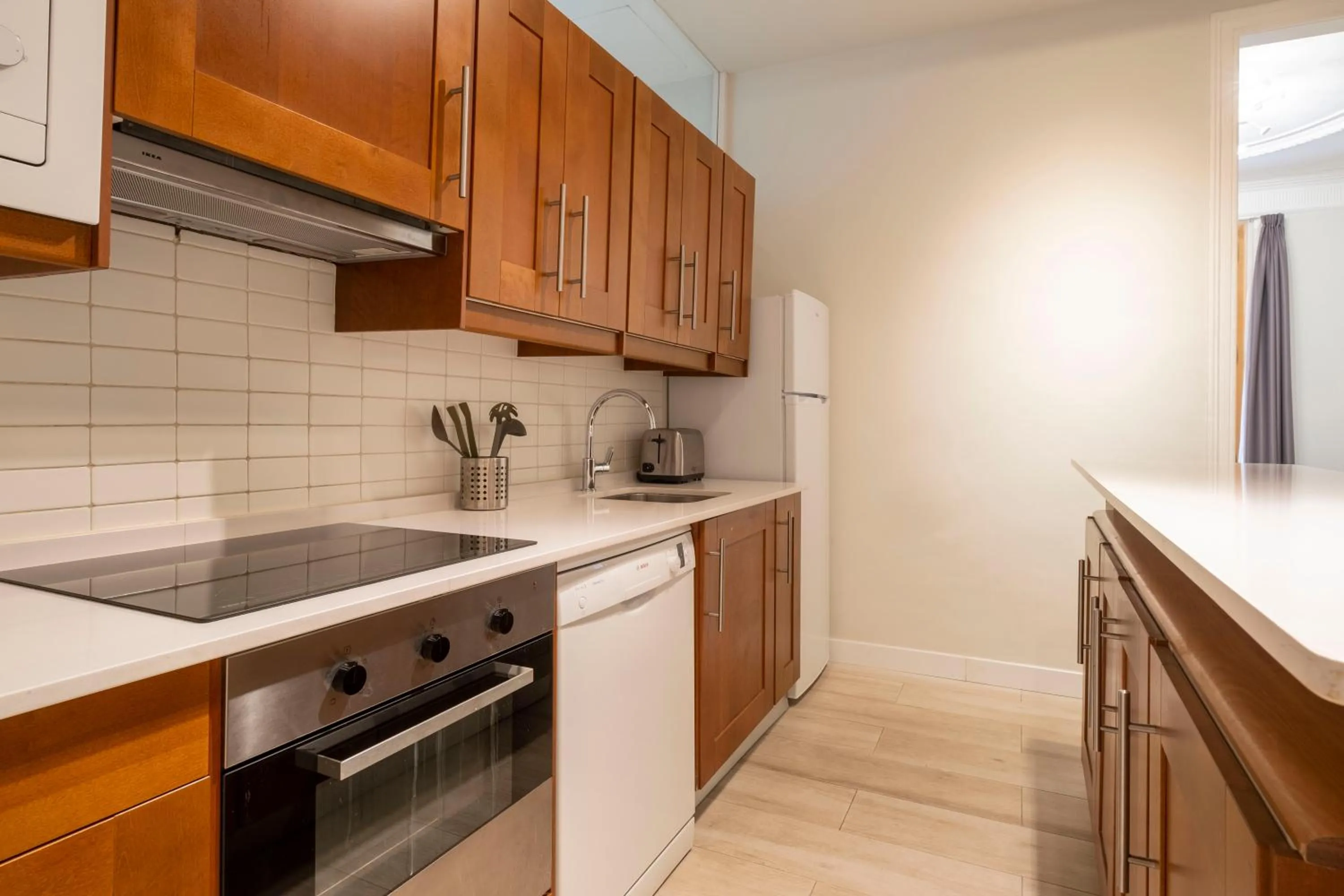 Kitchen or kitchenette in Aspasios Gracia Apartments